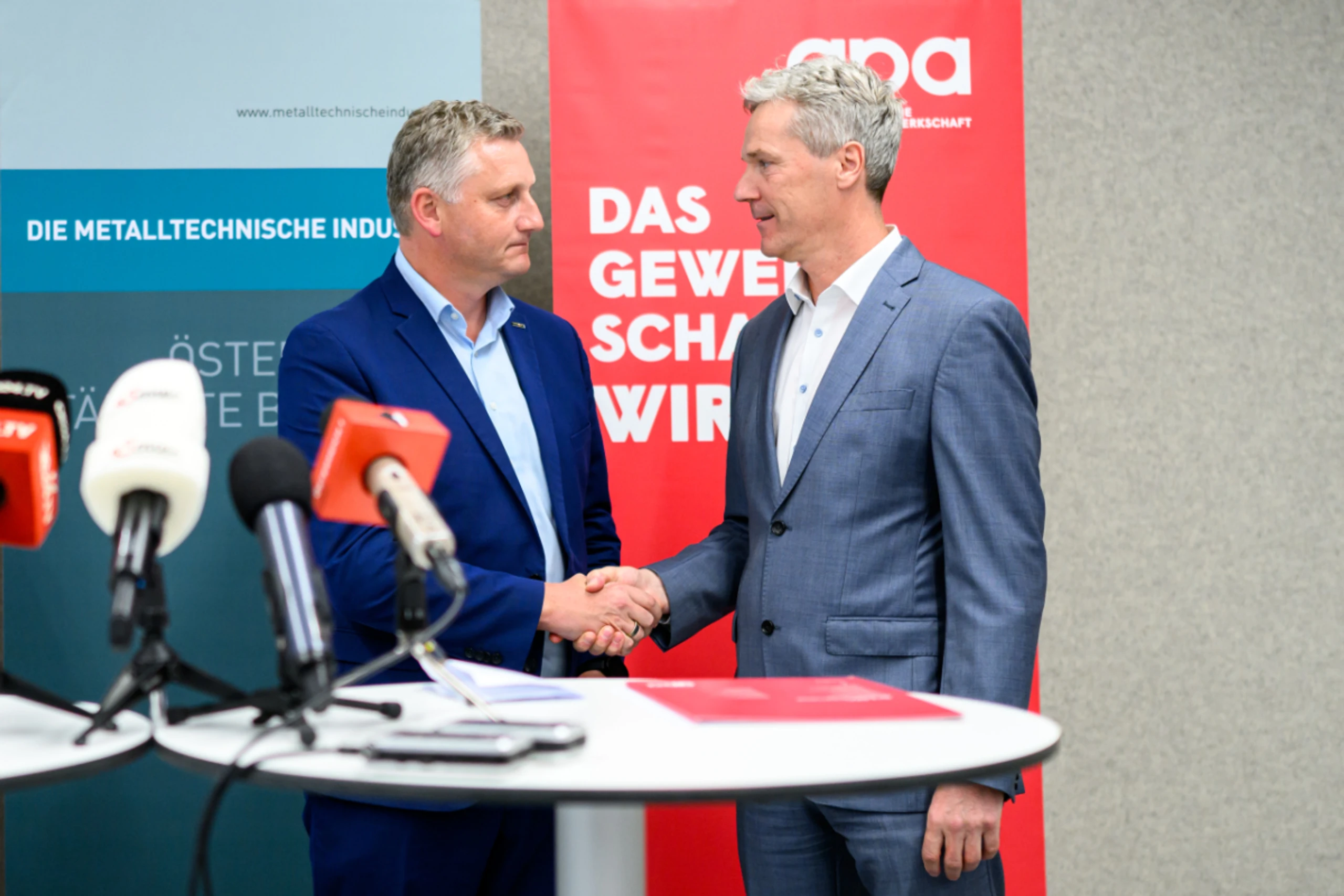 Reinhold Binder (PRO-GE) und Metaller-Obmann Christian Knill