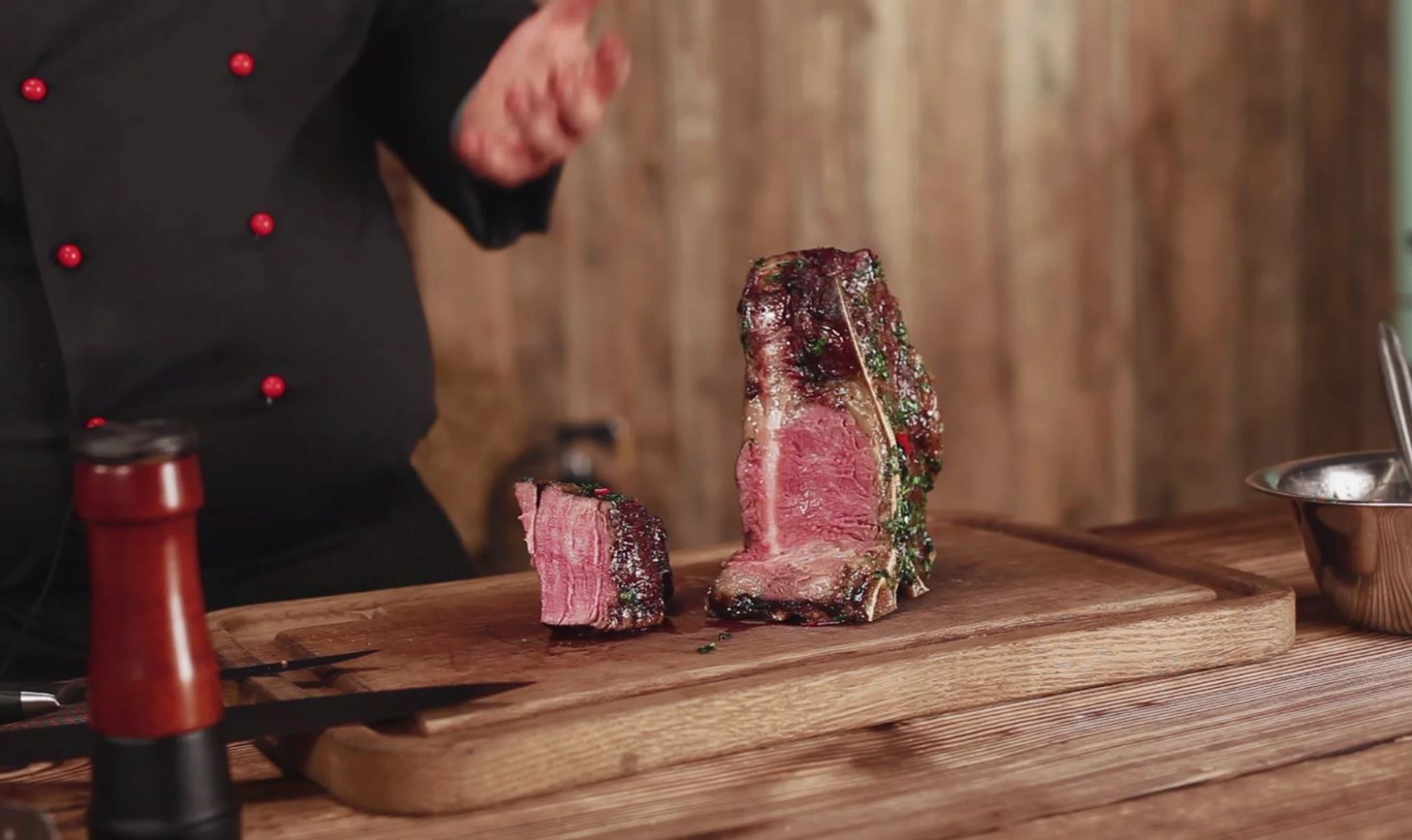 Porter House Steak vom Grill