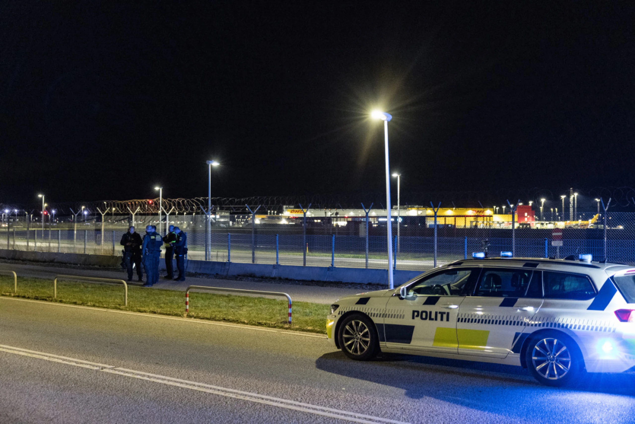 Dänemarks Polizei zuletzt gefordert, hier zuletzt am Flughafen