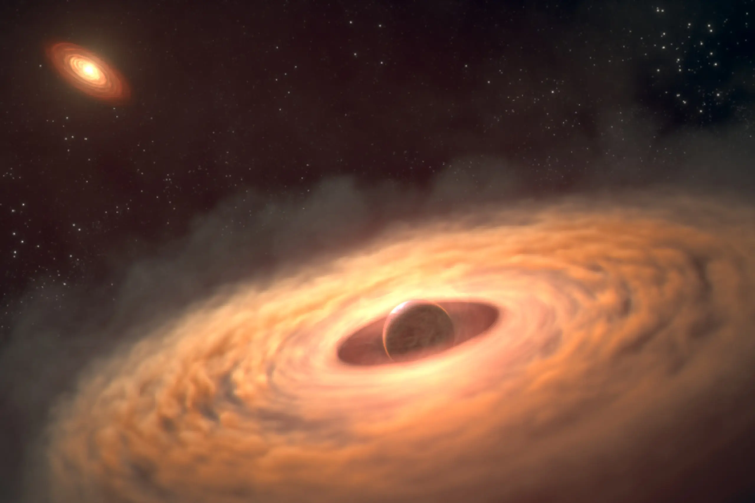 Illustration: Zirkumplanetare Scheibe