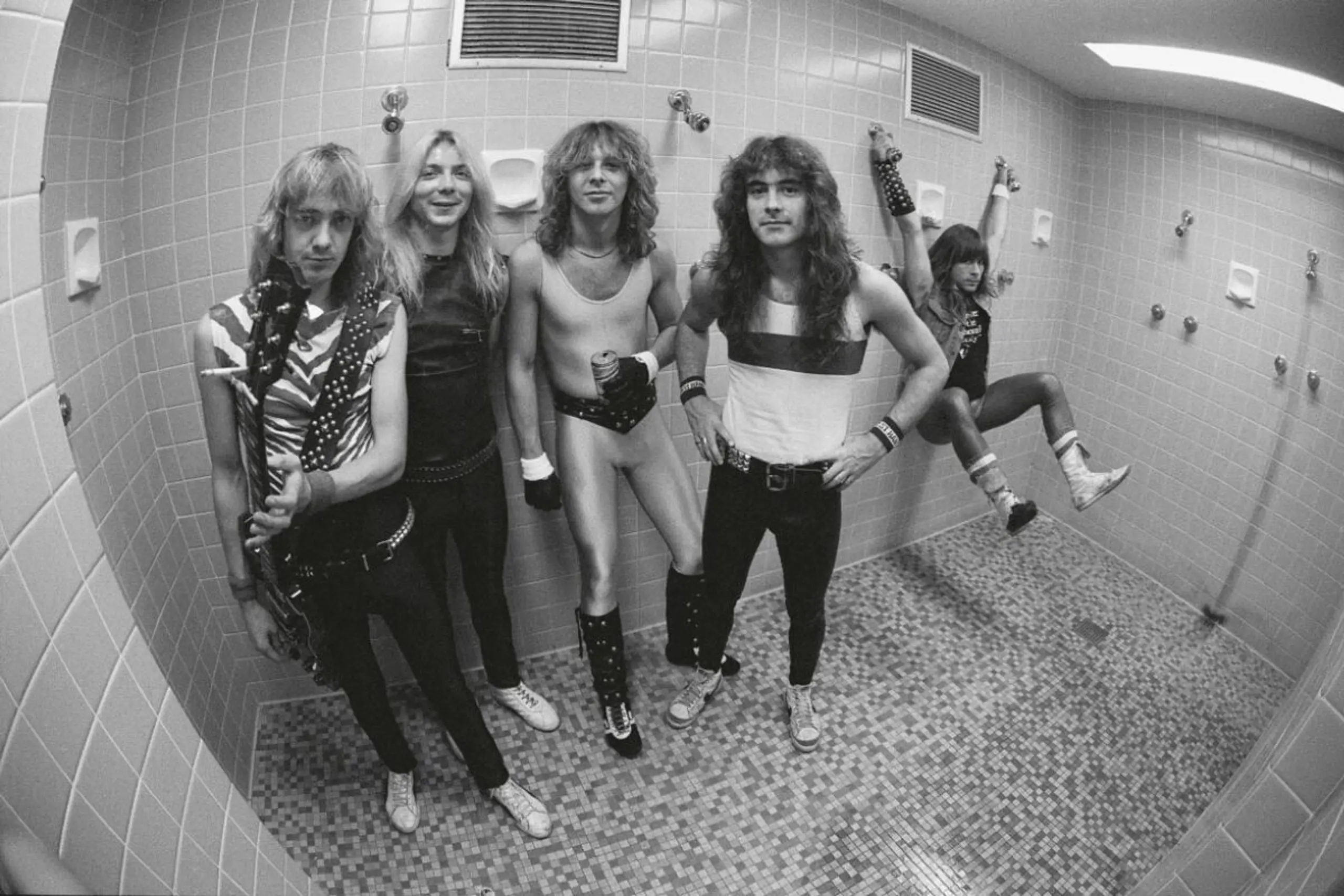 Iron Maiden 1982 backstage in New York