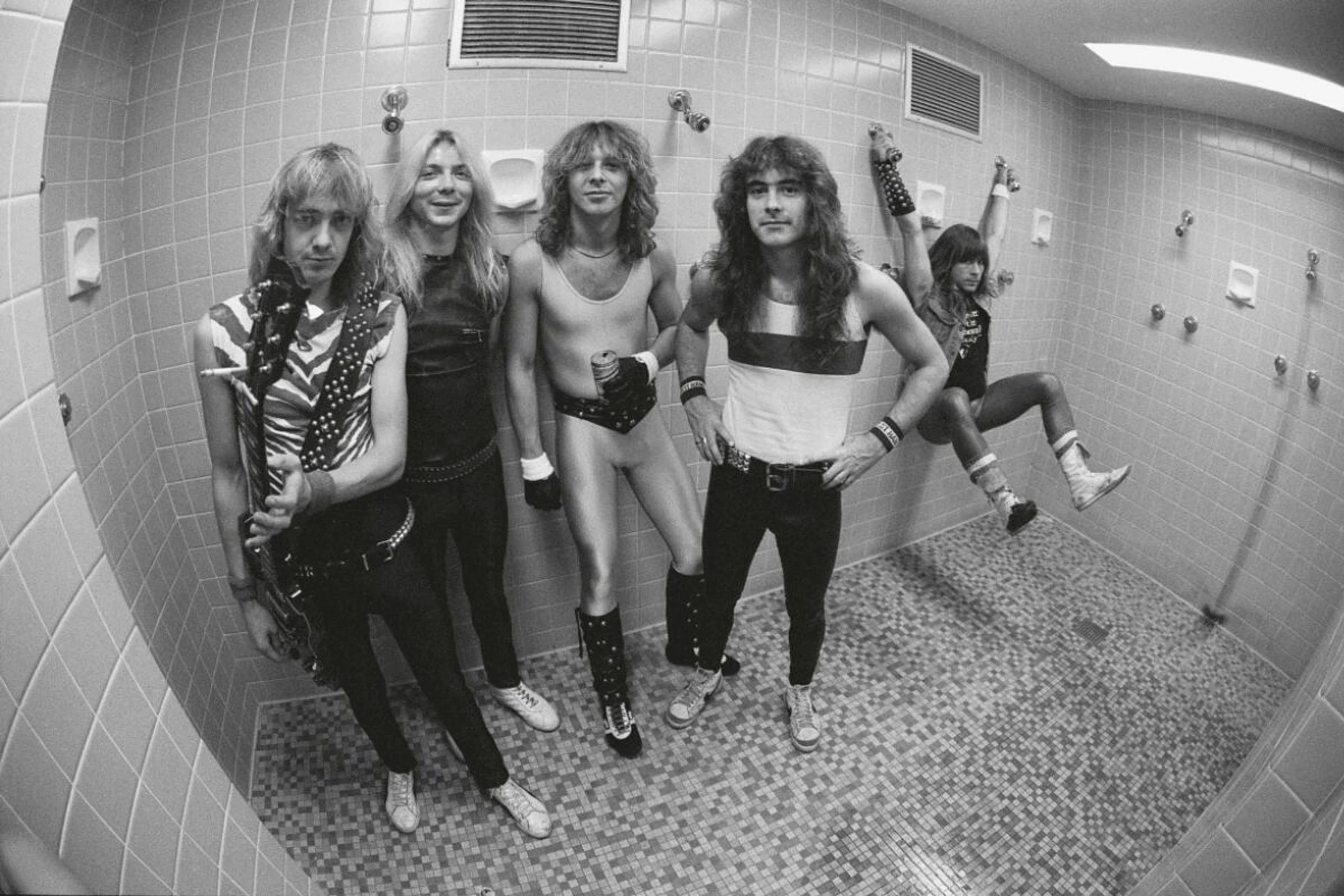 Iron Maiden 1982 backstage in New York