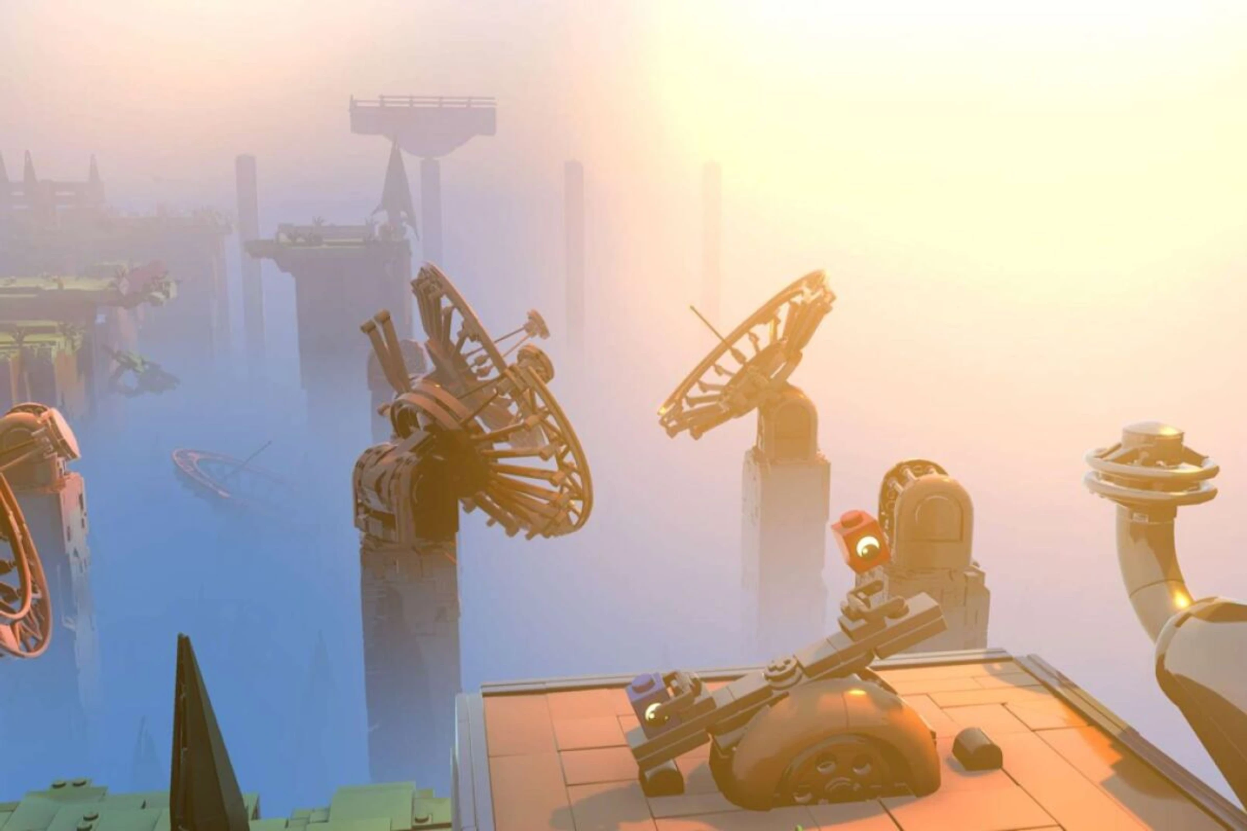 Gemeinsam erkunden die beiden Spielsteine die Klötzchenwelt