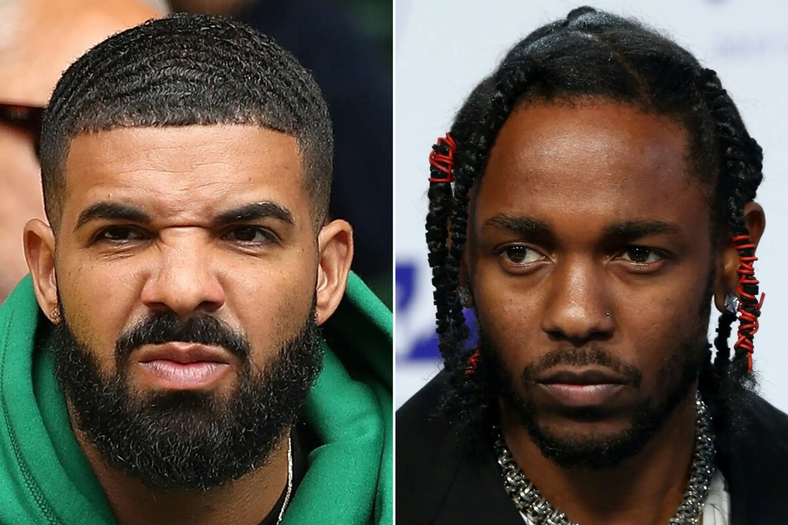Drake (l.) gegen Kendrick Lamar - das ist Brutalität