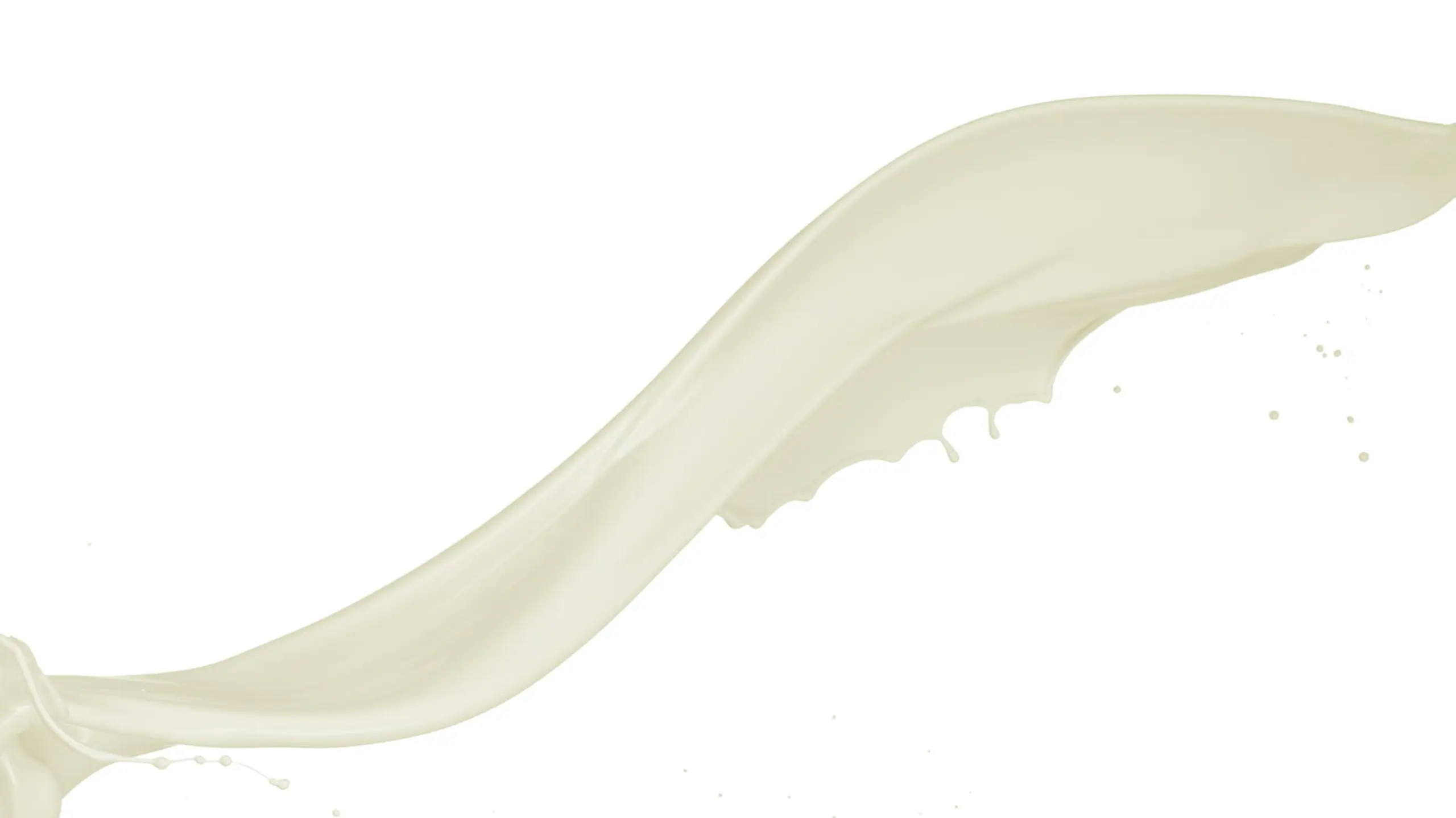 Swatch einer milchigen, flüssigen Konsistenz vor weißem Hintergrund