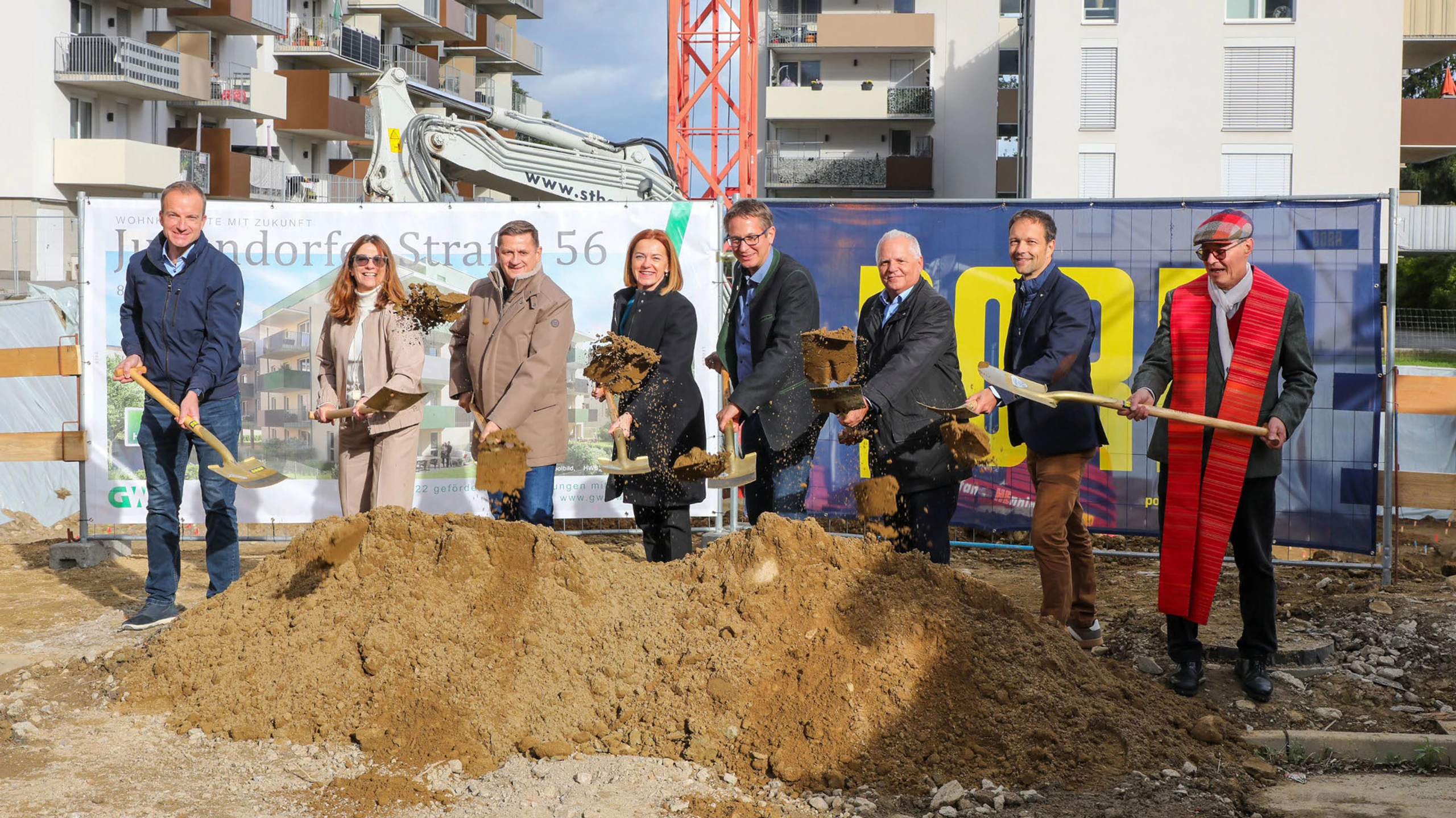 Spatenstich für neues GWS-Wohnprojekt mit 22 Wohnungen in Leoben