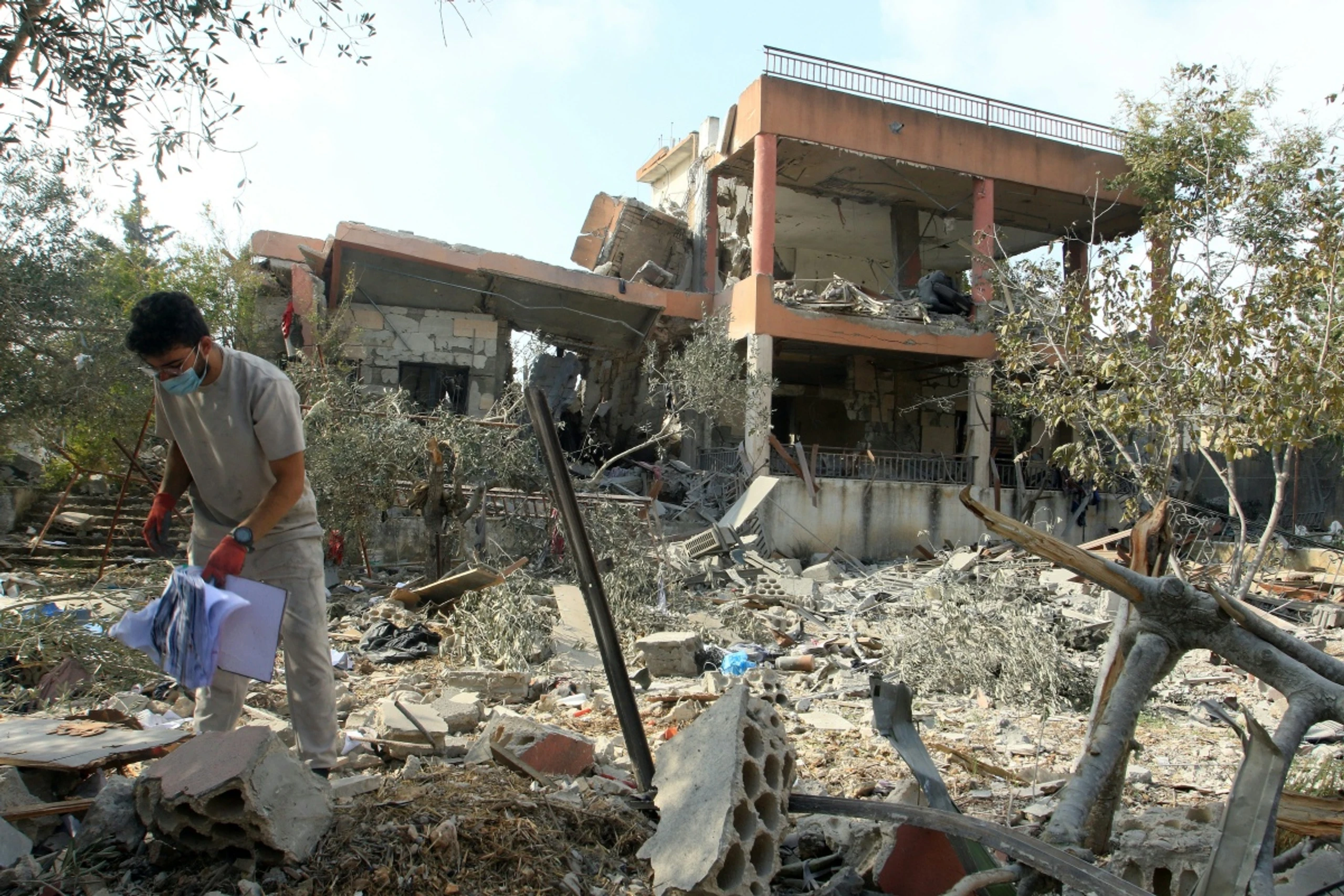 Schäden nach israelischen Angriffen im Libanon (Themenbild)