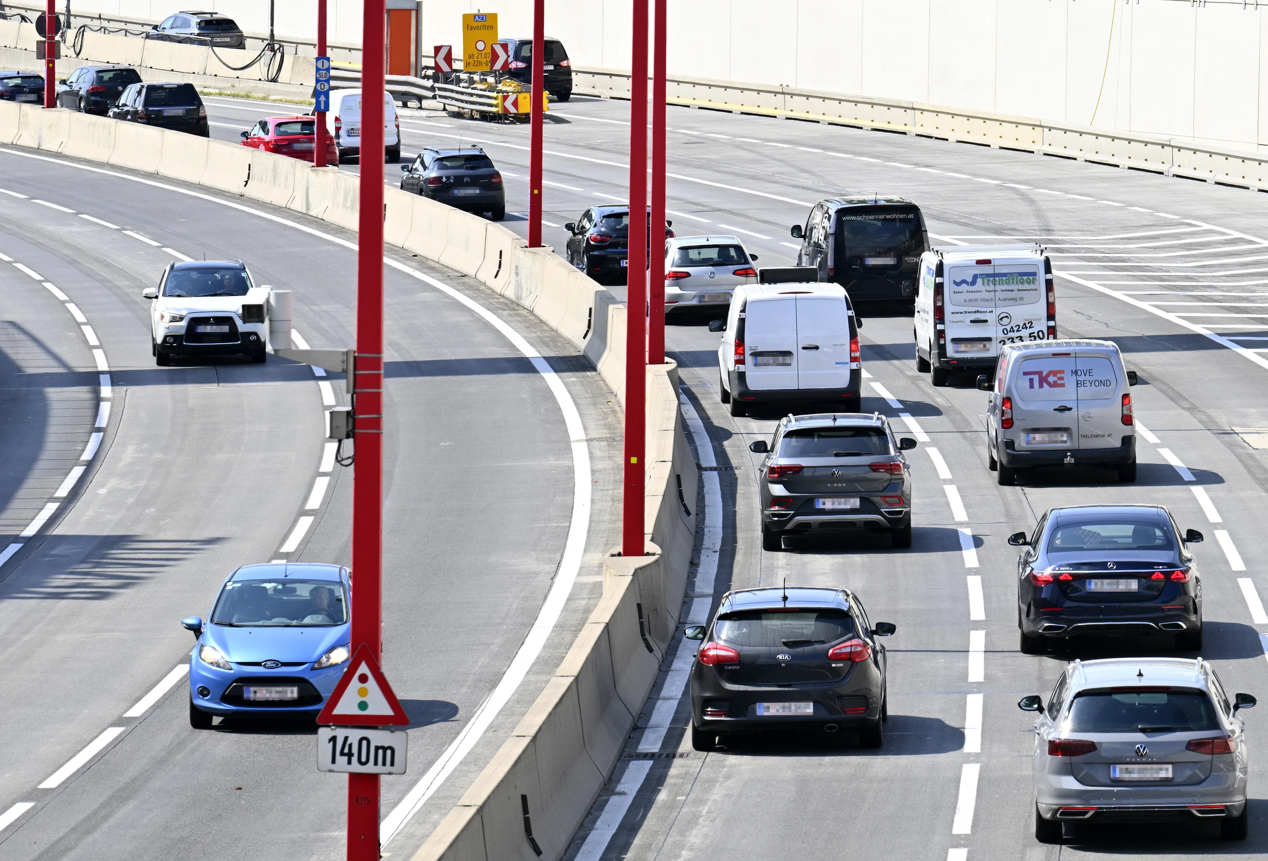 Fahrzeuge auf der Wiener Tangente