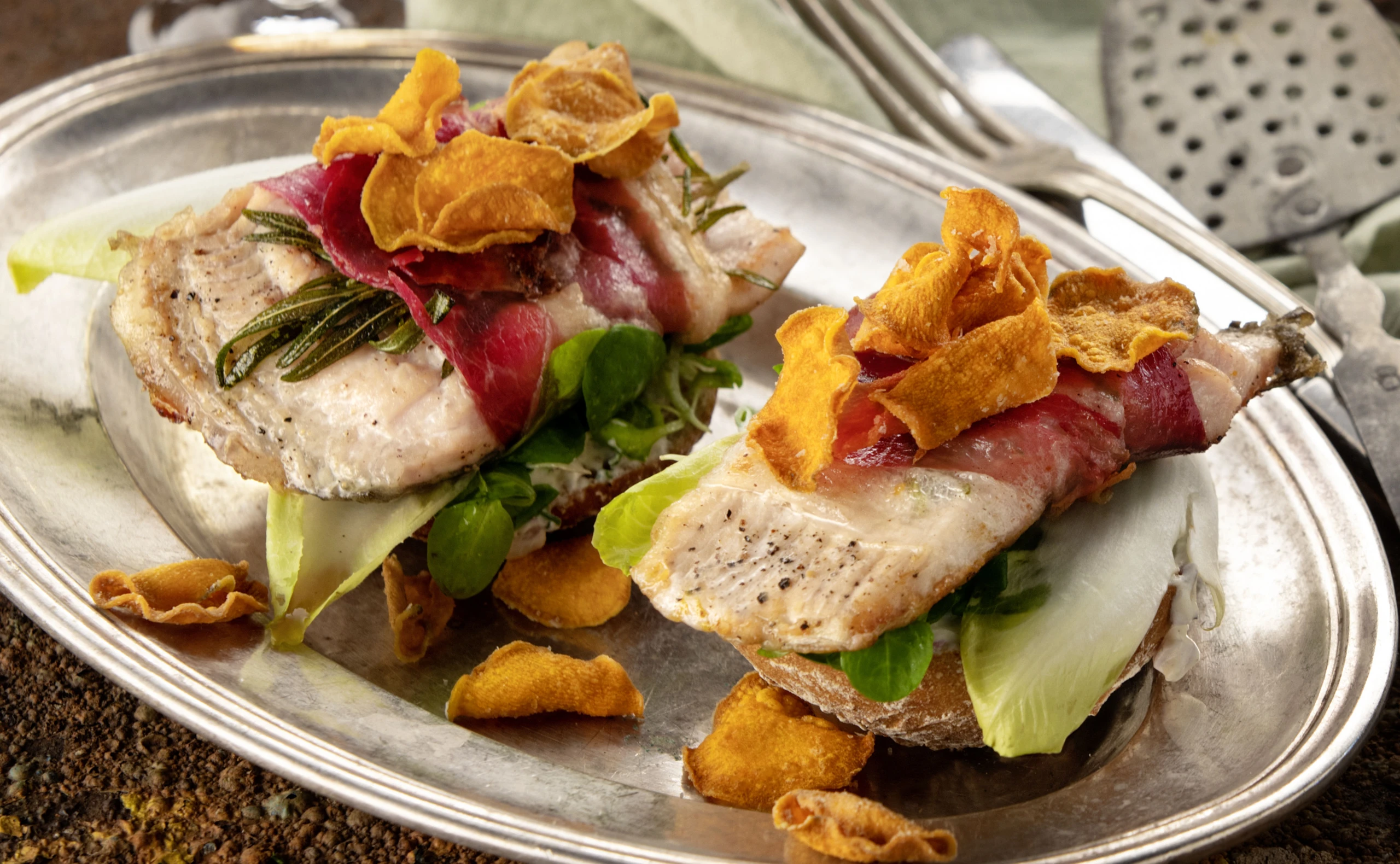 Wachauer mit Speck und Karpfenfilet