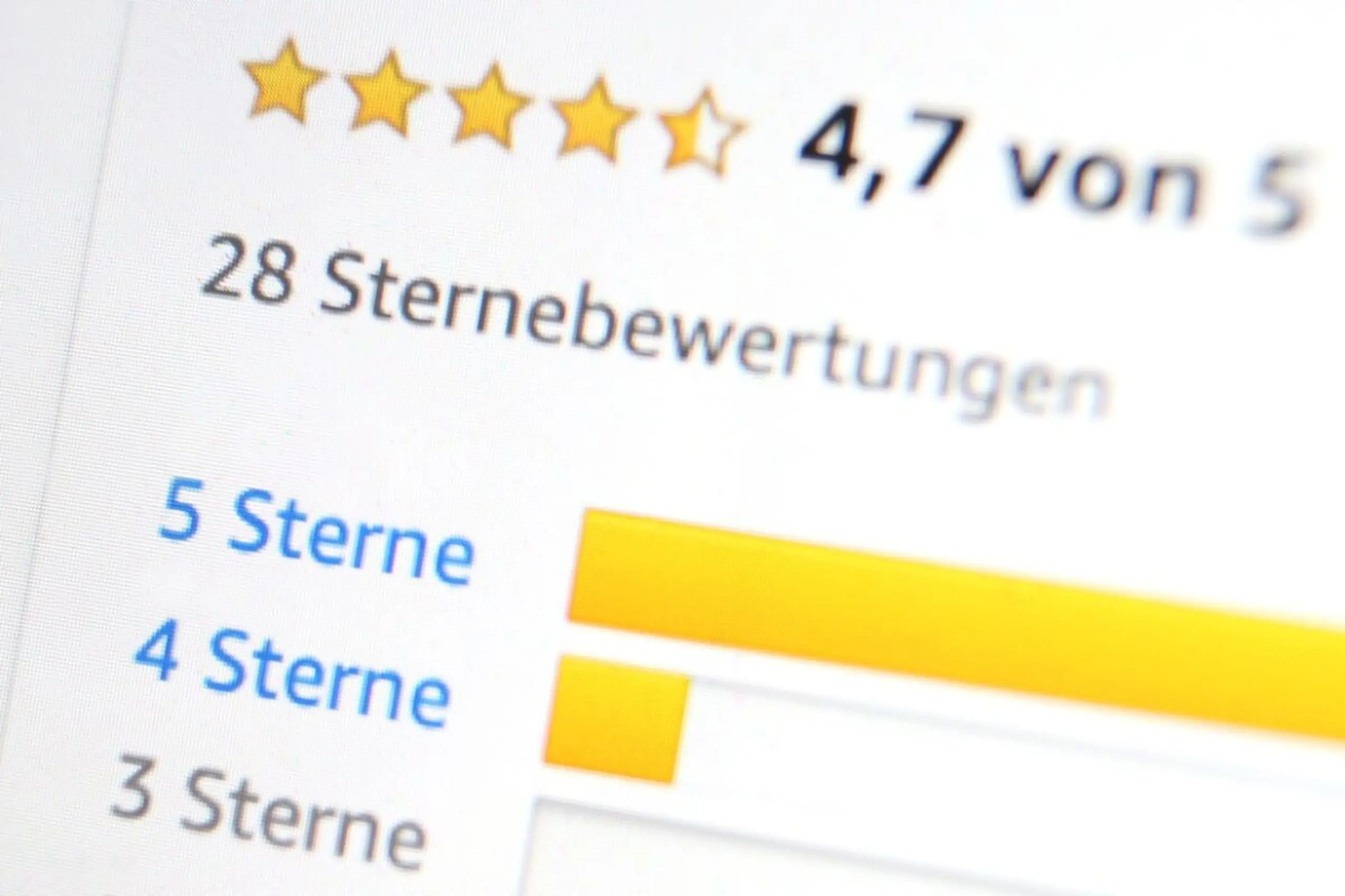 Bewertungen auf Webseiten sind ohnehin mit Vorsicht zu genießen