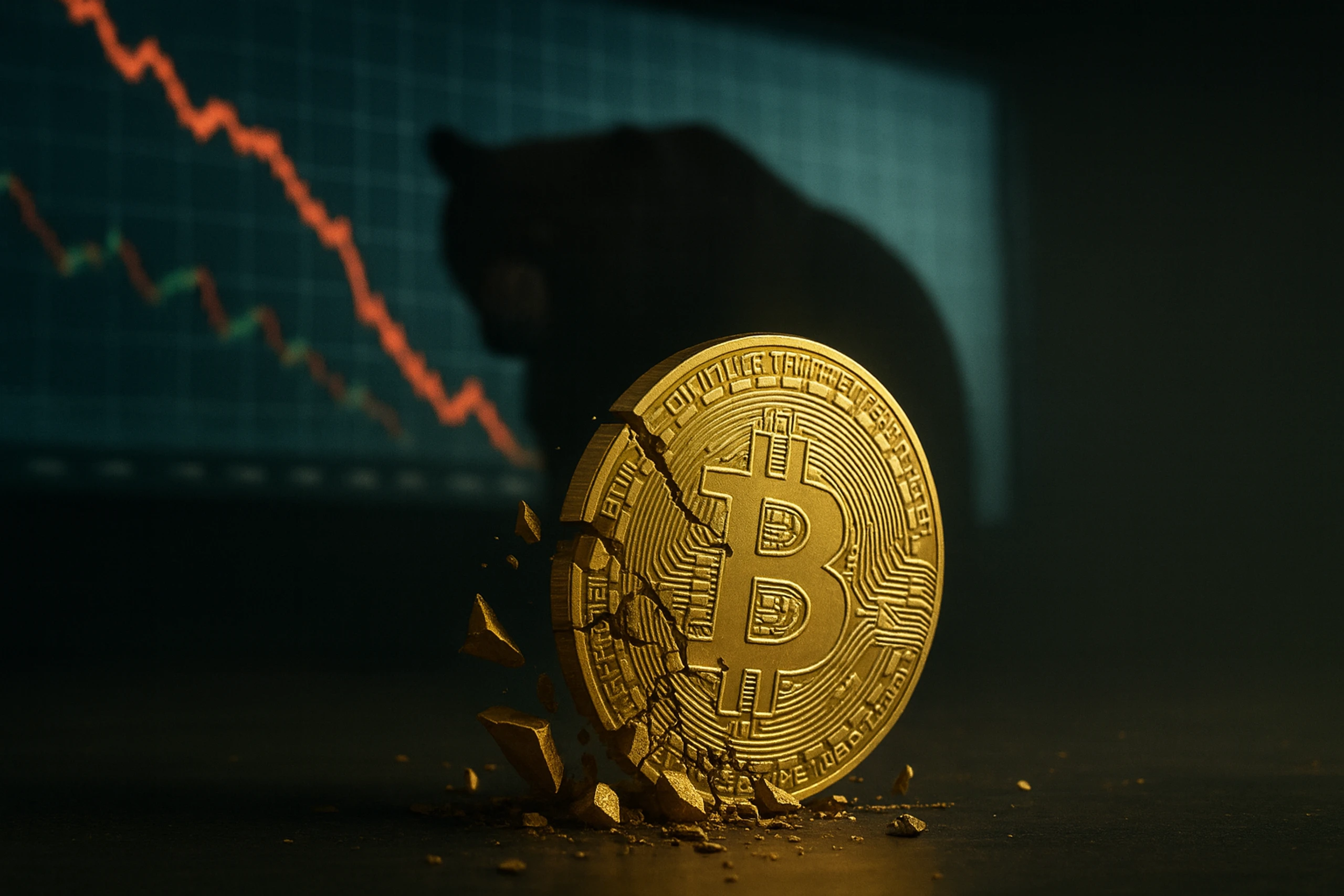 Bitcoin stürzt ab: Jahresgewinne fast vollständig eliminiert