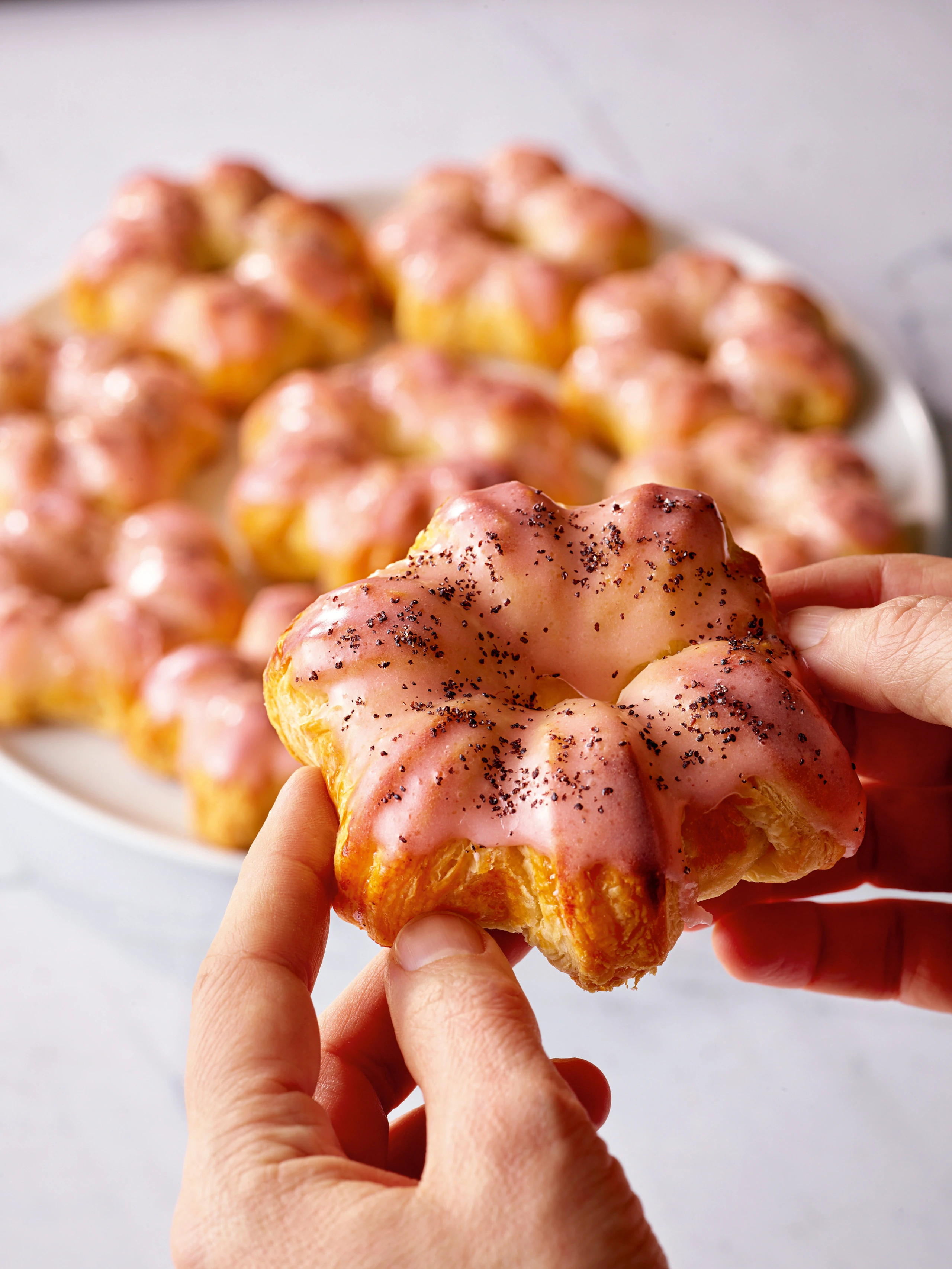 Mohnblumen mit Himbeerguss