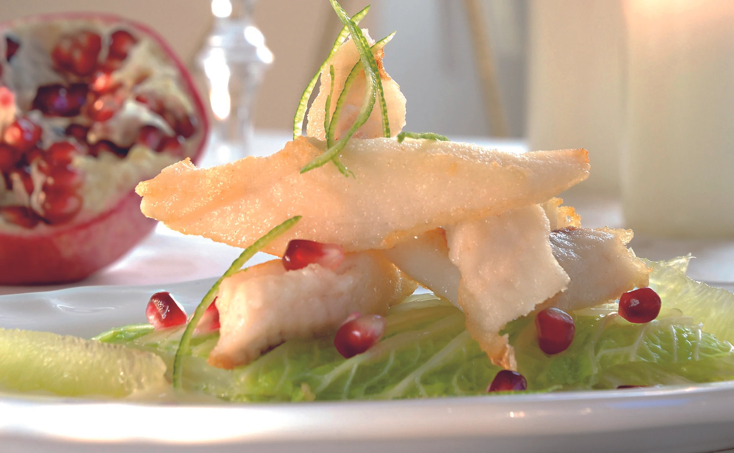 Hechtstreifen auf Chinakohl mit Limettensauce