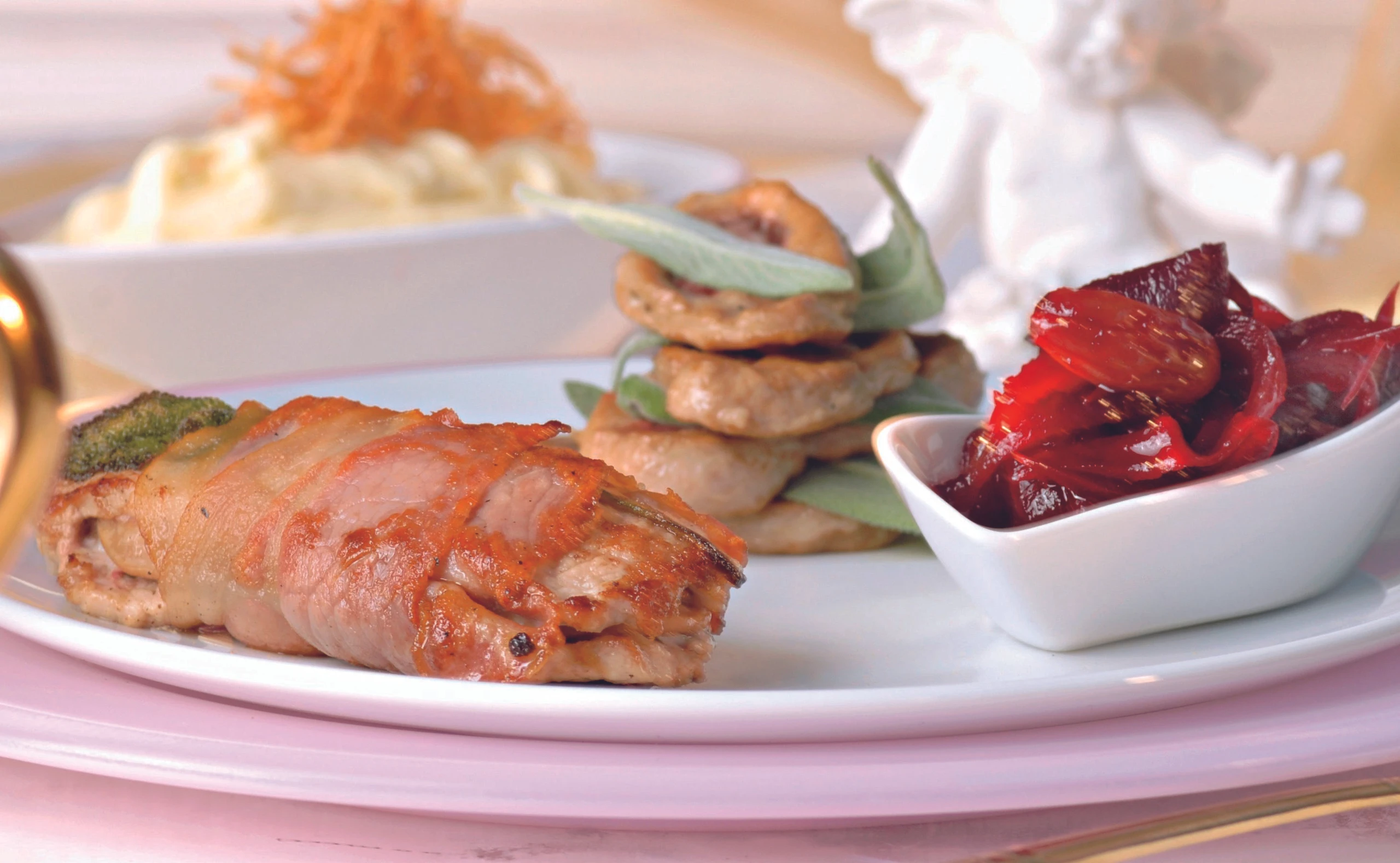 Saltimbocca von Kalbsrücken und Nierndl