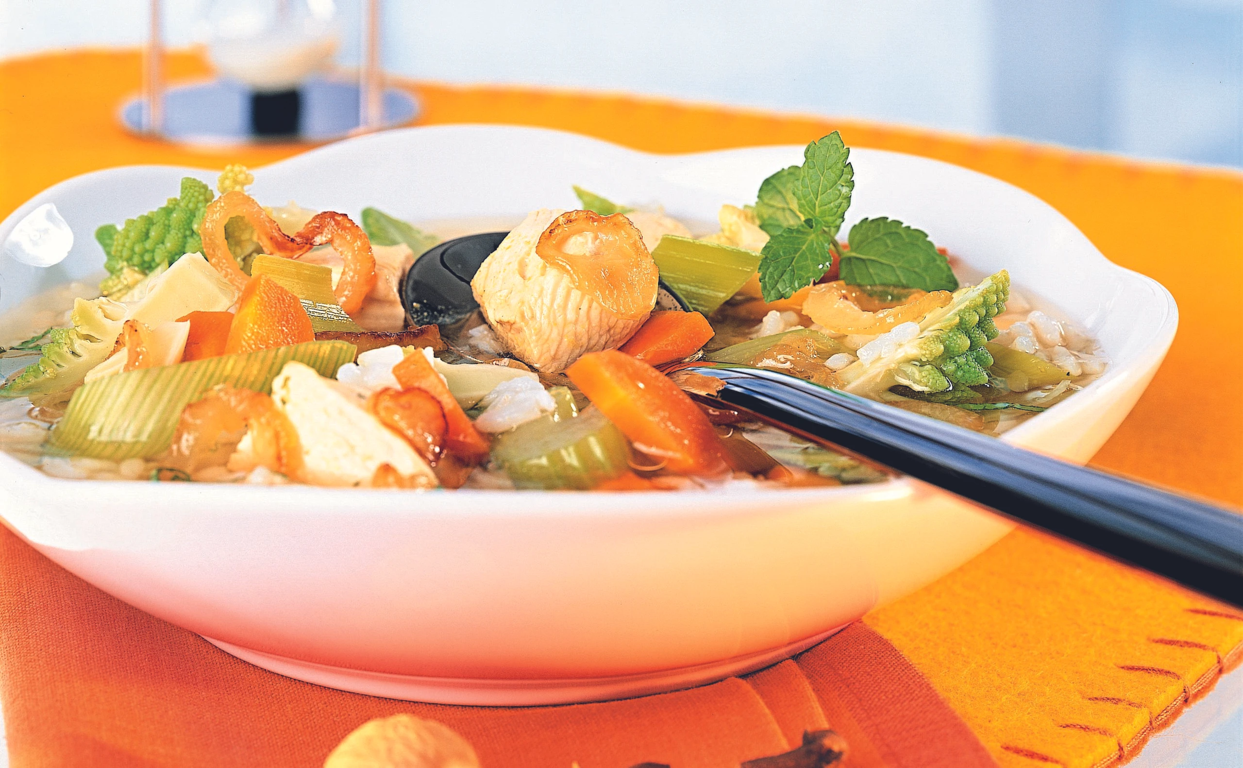 Hühnertopf mit Reis und Ingwer