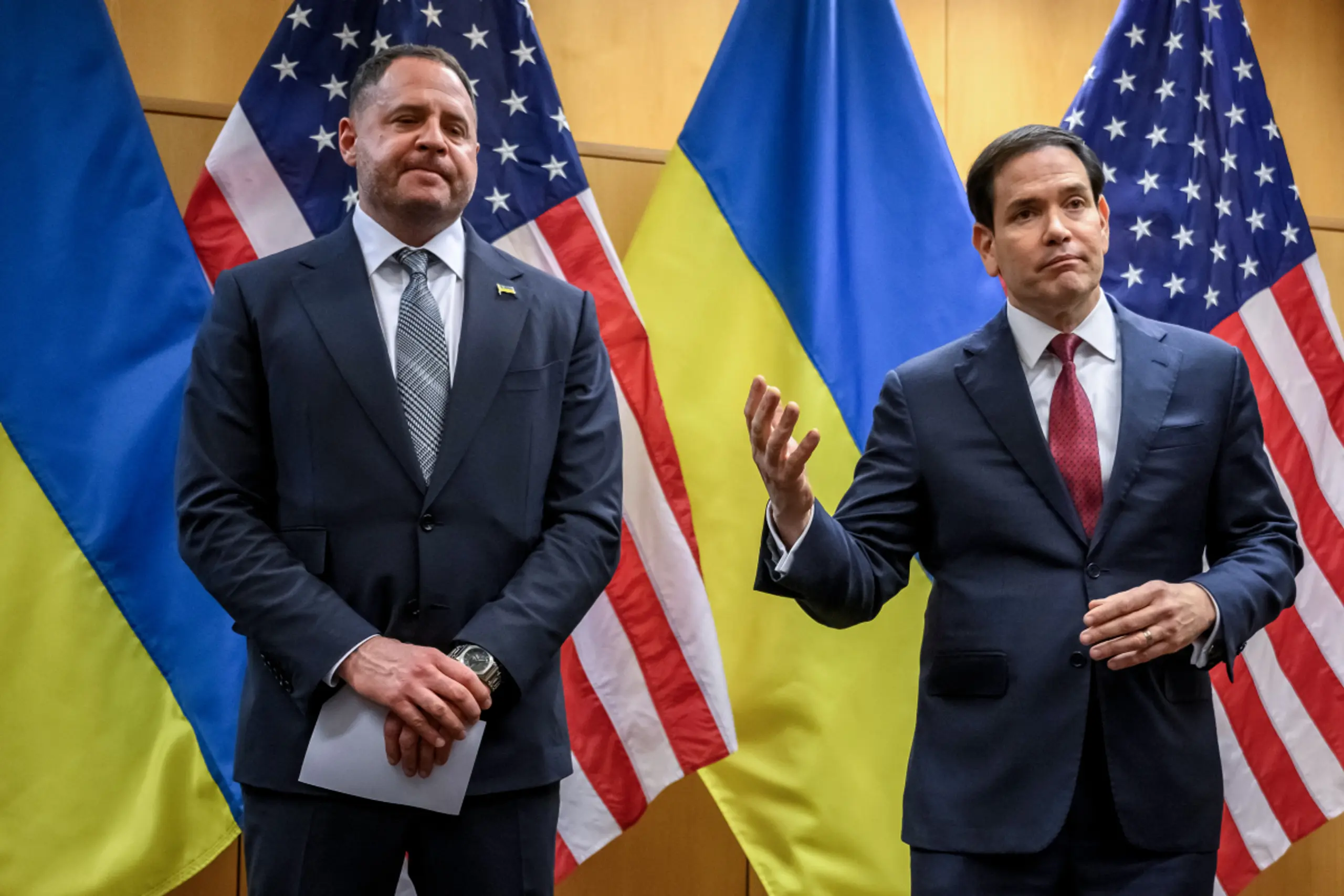 Ukrainischer Präsidialamtschef Jermak und US-Außenminister Rubio