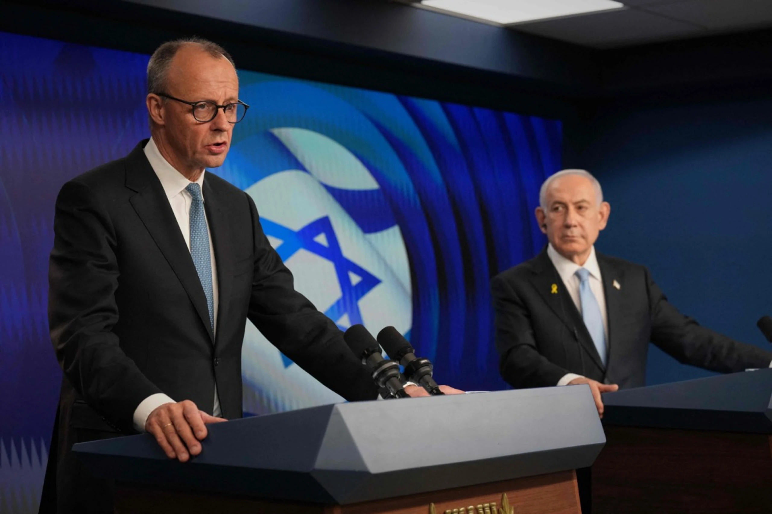 Merz spricht nach seiner Unterredung mit Netanyahu