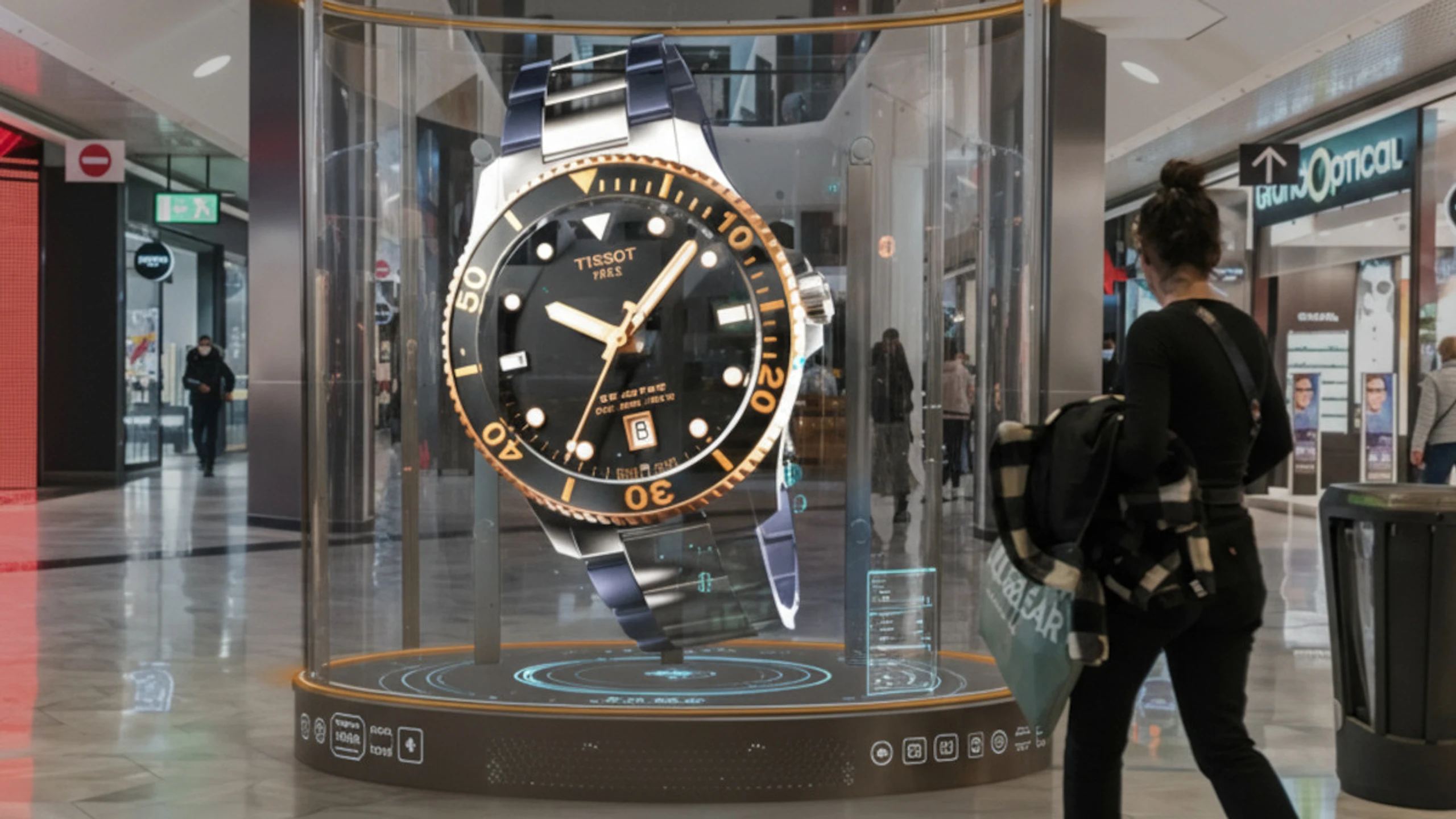 3D-Hologramm-Werbung startet in der Ankunftshalle des Flughafen Wien