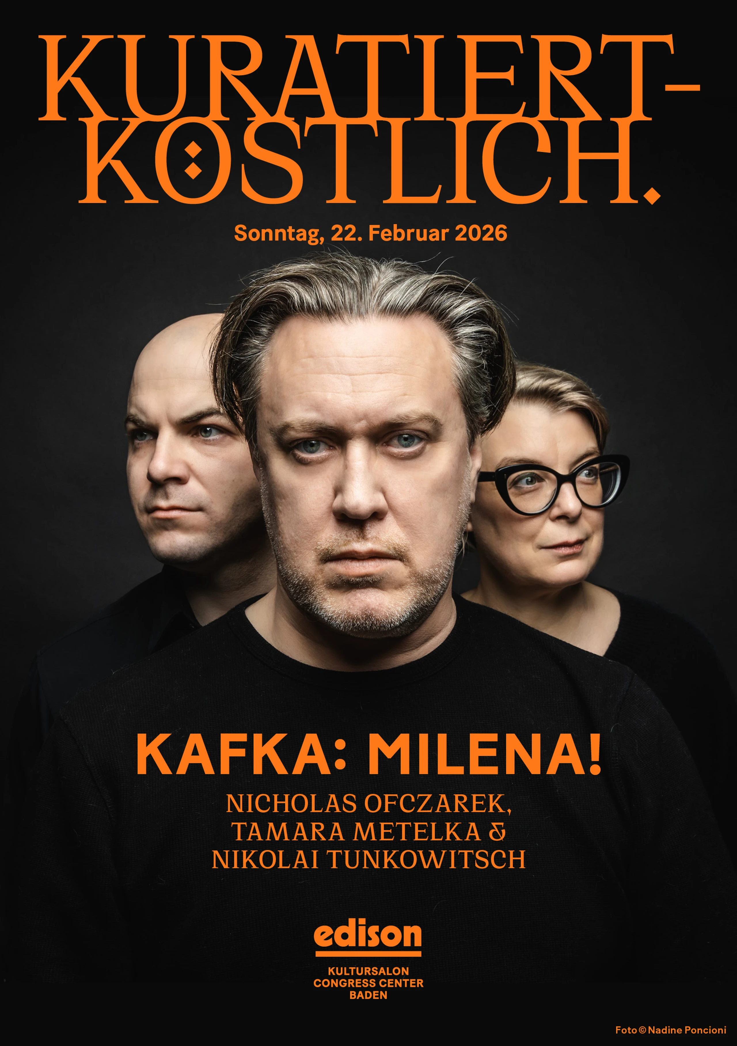 GUSTO Adventkalender Tür 14: Sonntagsbrunch & Kafka, gelesen von Nicholas Ofczarek, im edison Kultursalon