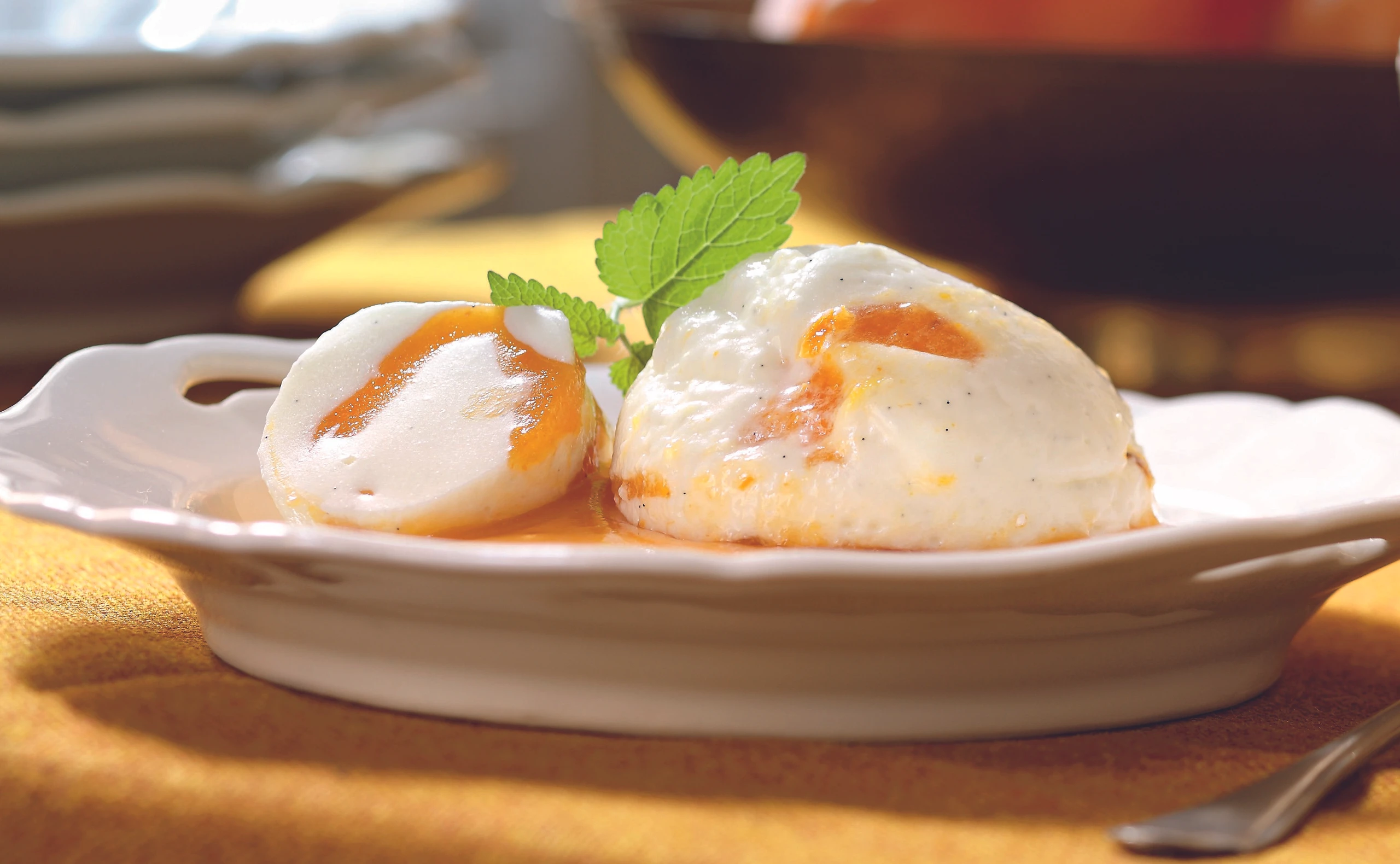 Zitronencreme mit Kaki