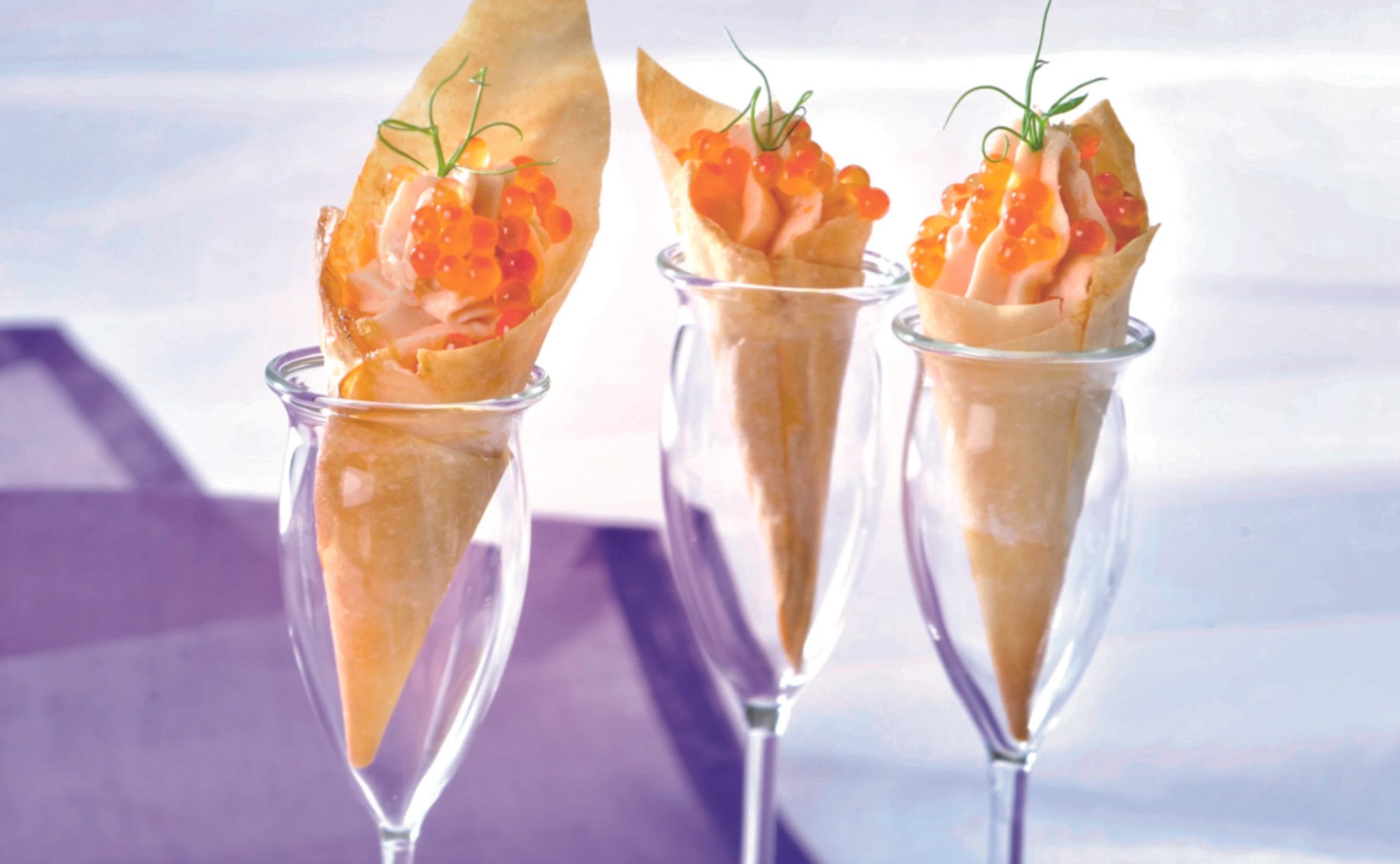 Lachsstanitzel mit Forellenkaviar