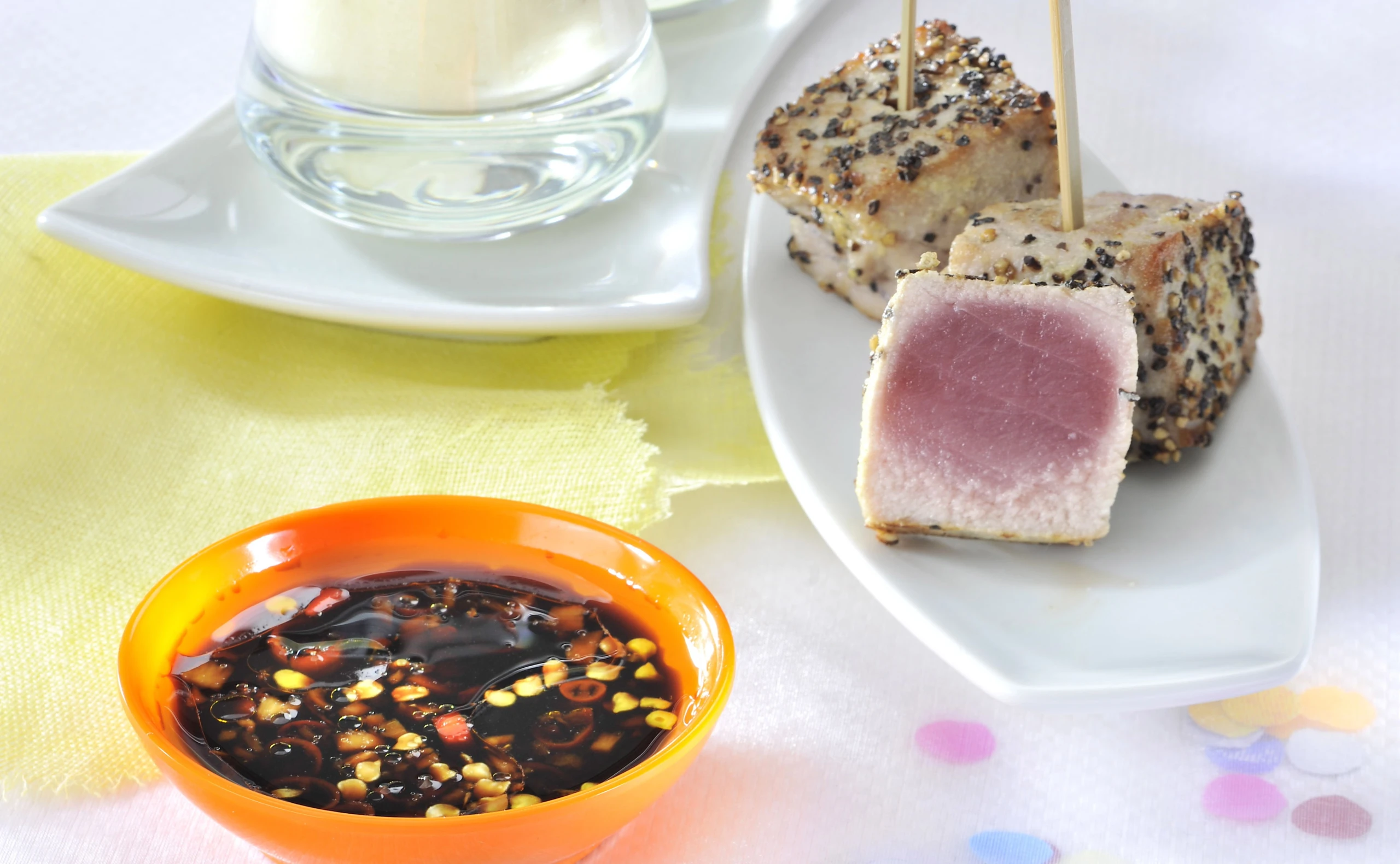 Thunfisch mit Chili-Ingwer-Dip