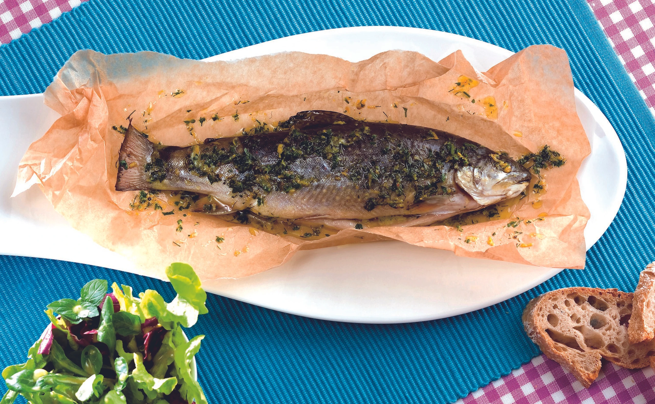 Saibling im Pergament