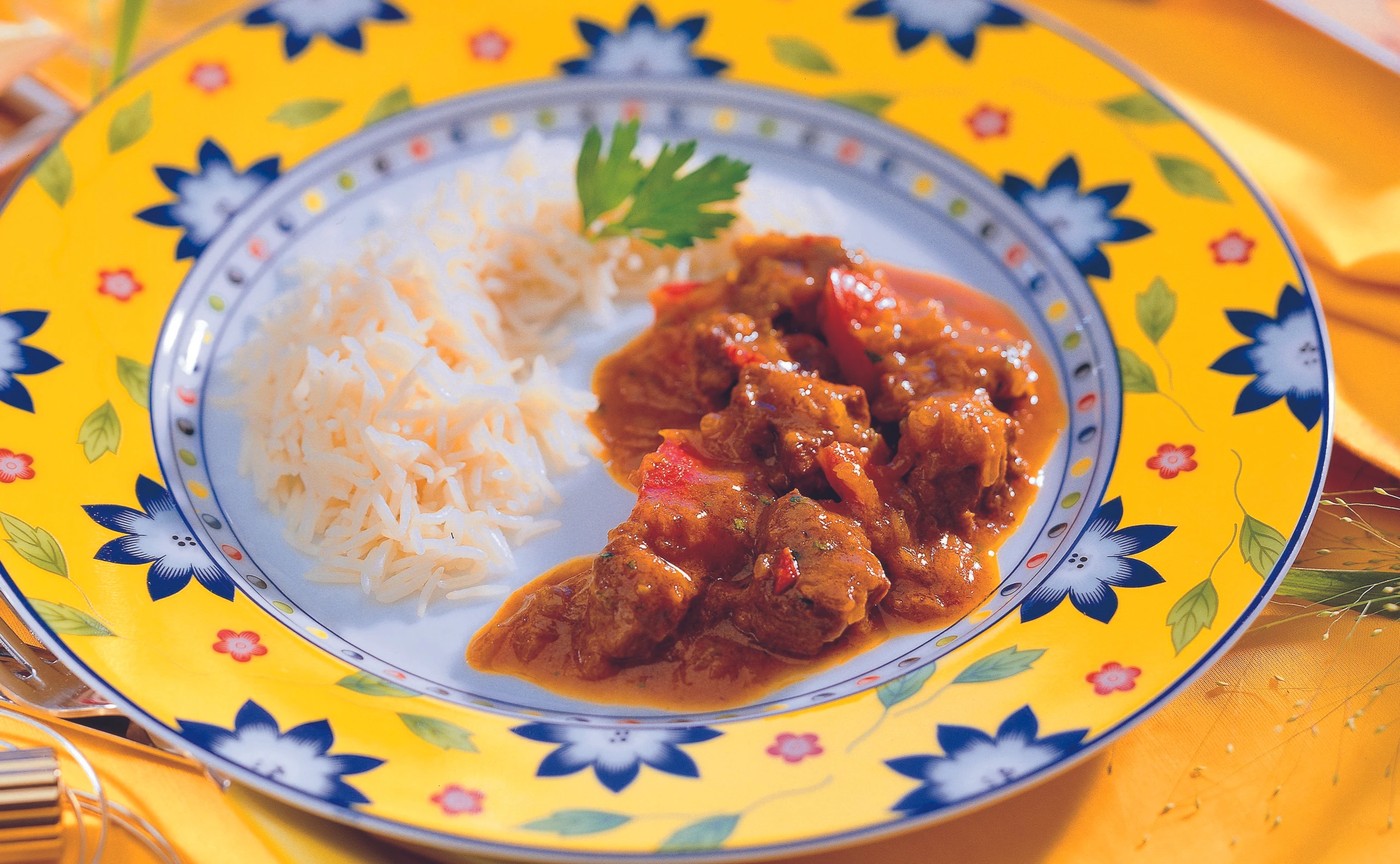 Scharfes Curry mit Rindfleisch