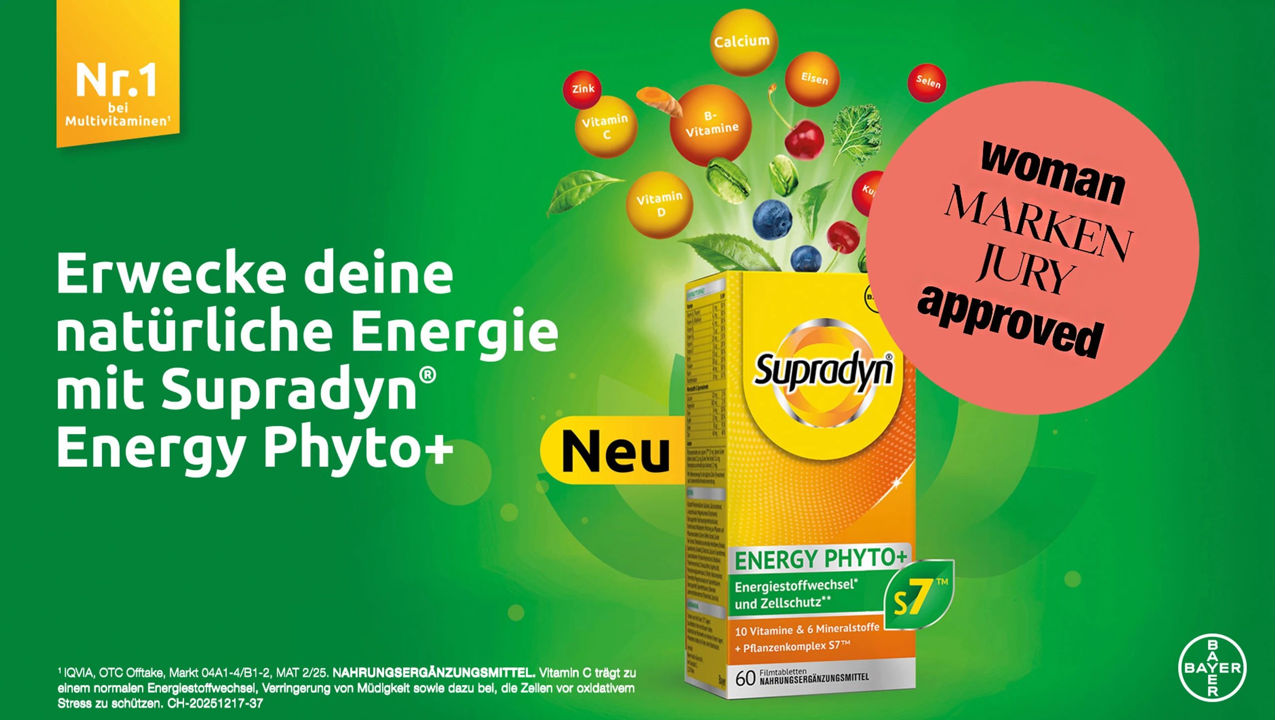 WOMAN MARKENJURY APPROVED: Voller Energie und bereit für mehr dank Supradyn®
