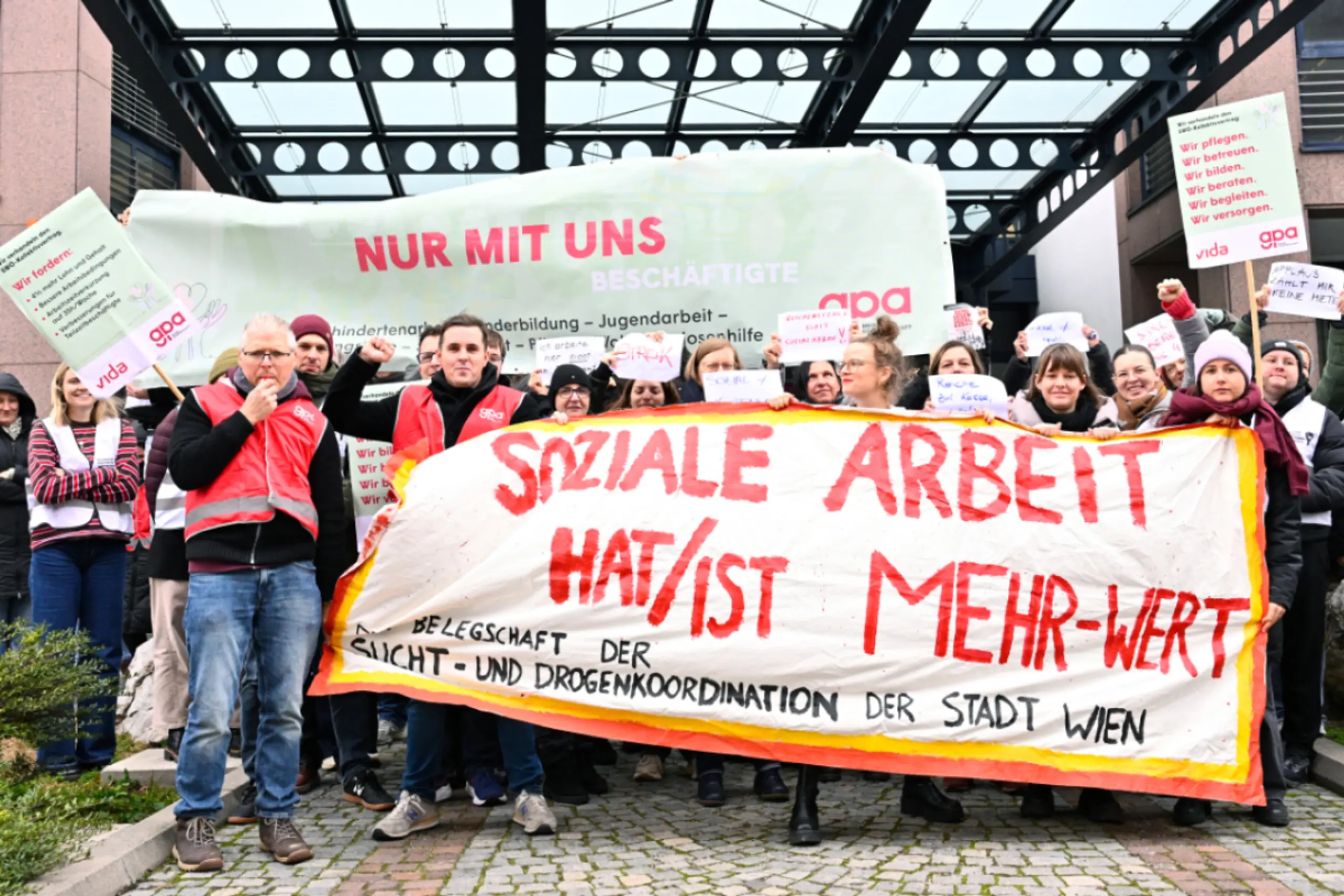 Streik der Sucht- und Drogenkoordination am Dienstag