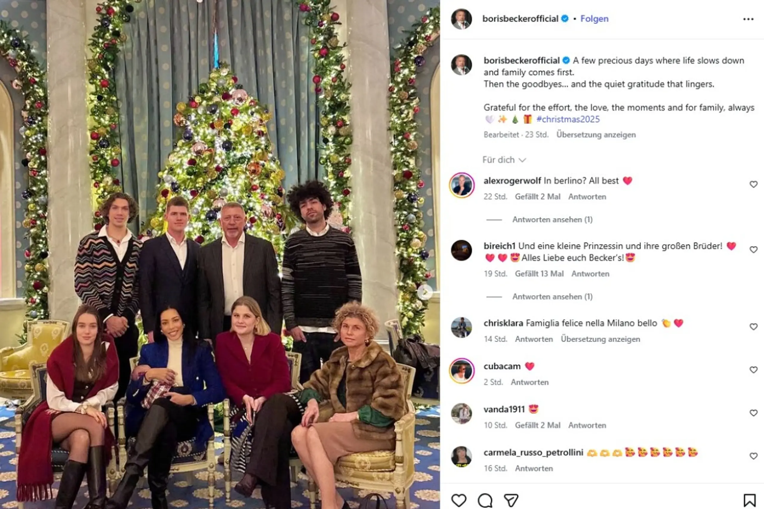 Boris Becker feierte Patchwork-Weihnachten