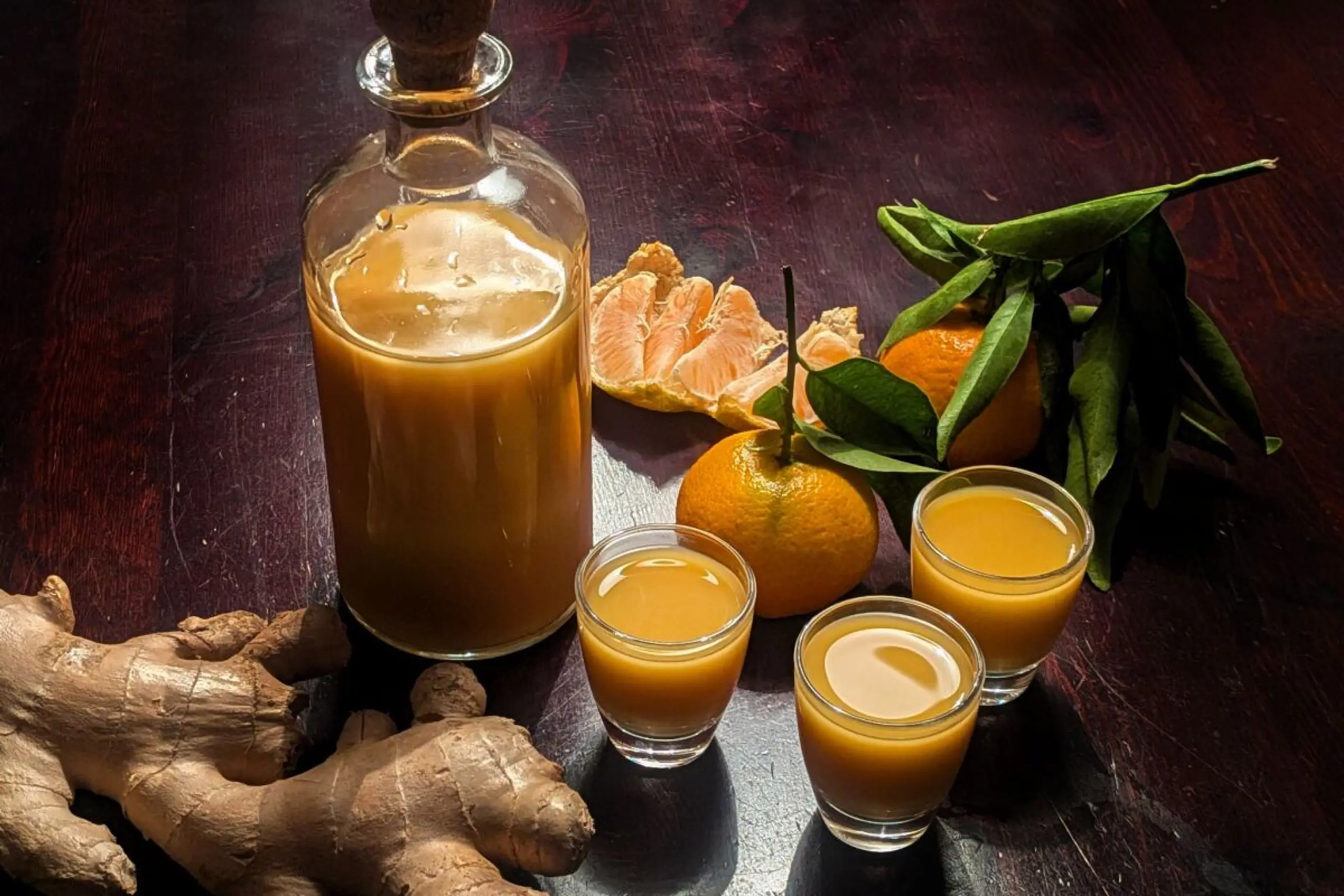 Der zweimal gepresste Ingwer macht den Shot besonders scharf