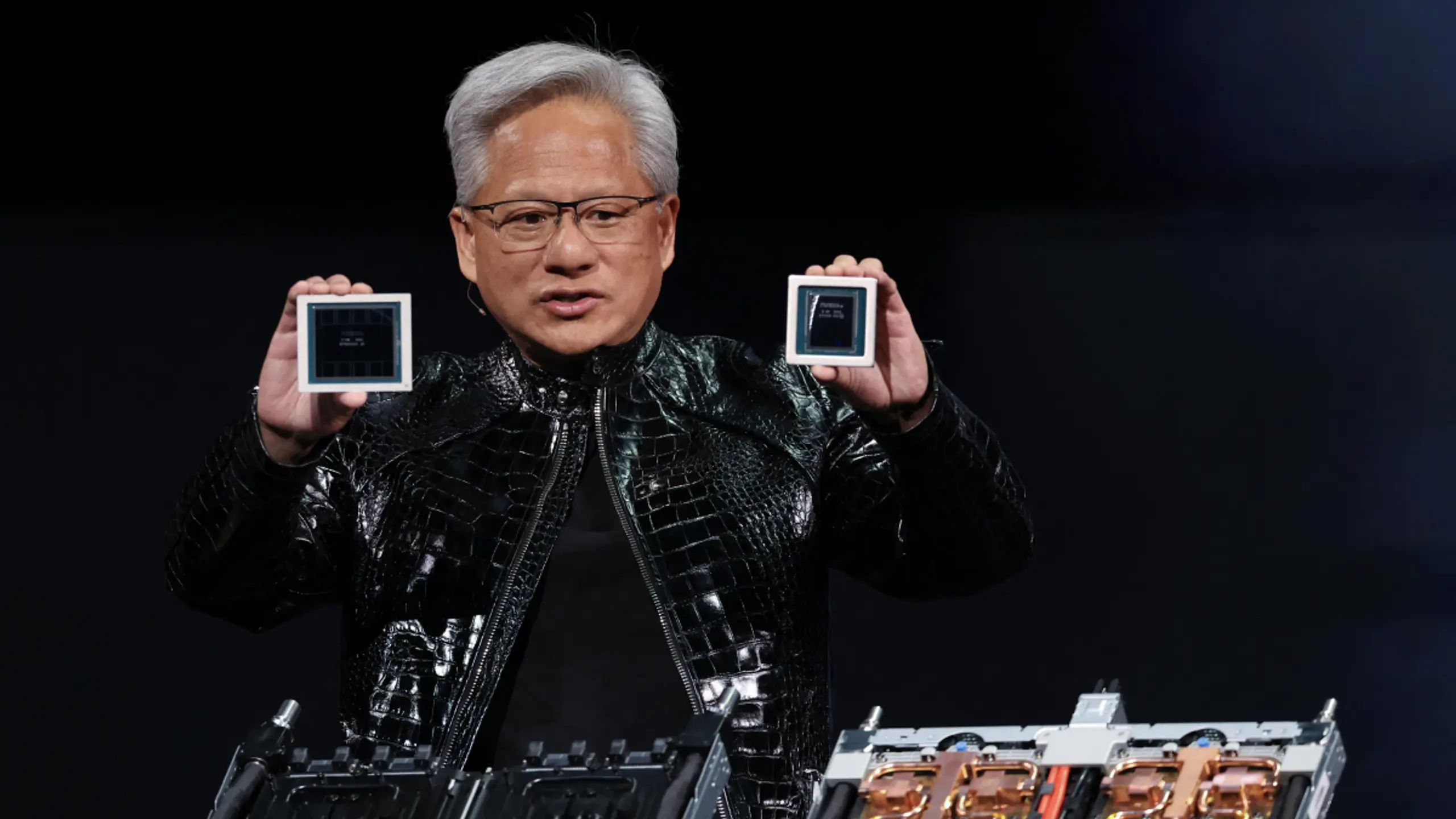 Firmenchef Jensen Huang bei der CES-Messe in Las Vegas