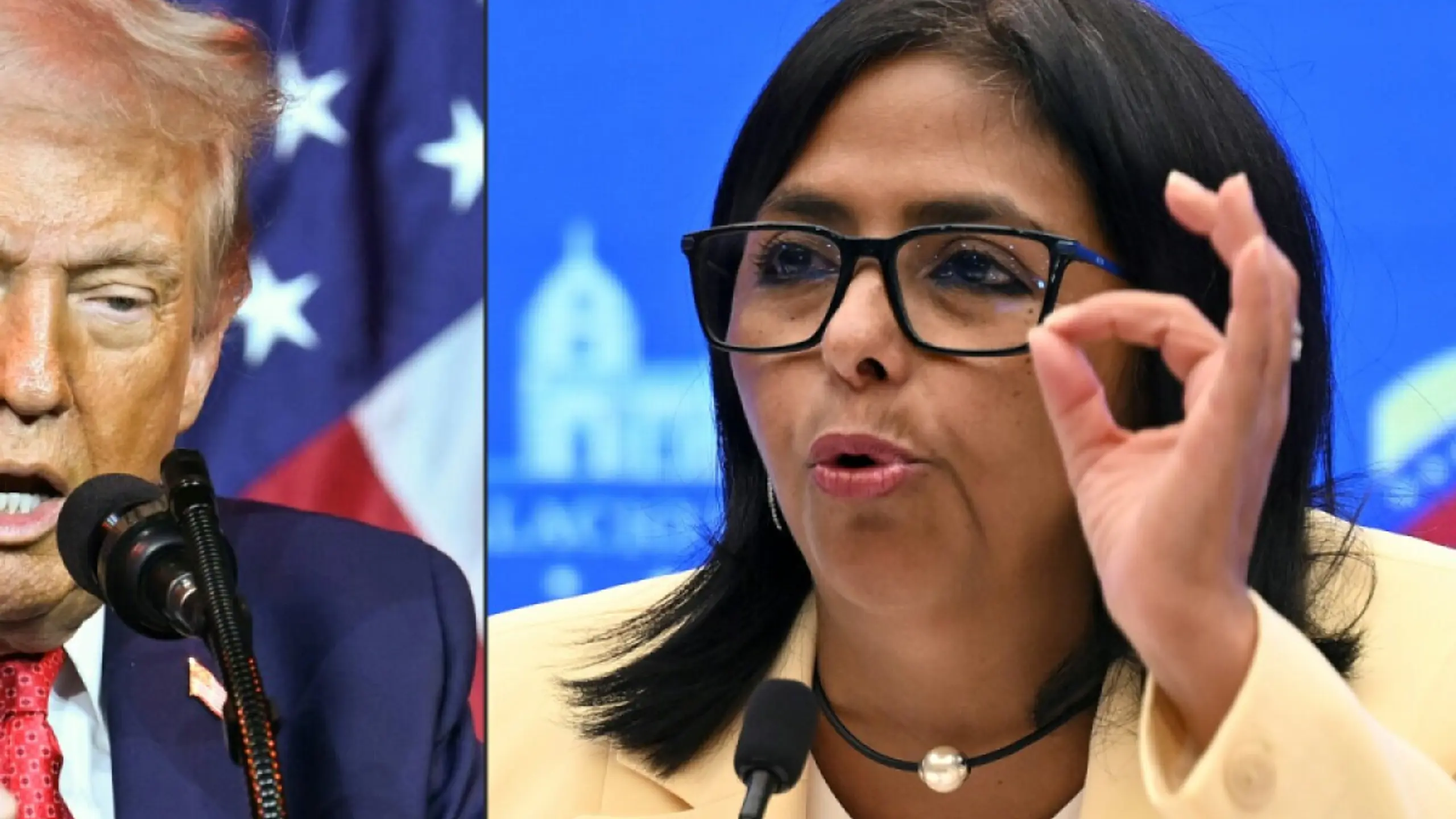 Trump und die Präsidentin von Venezuela Delcy Rodriguez