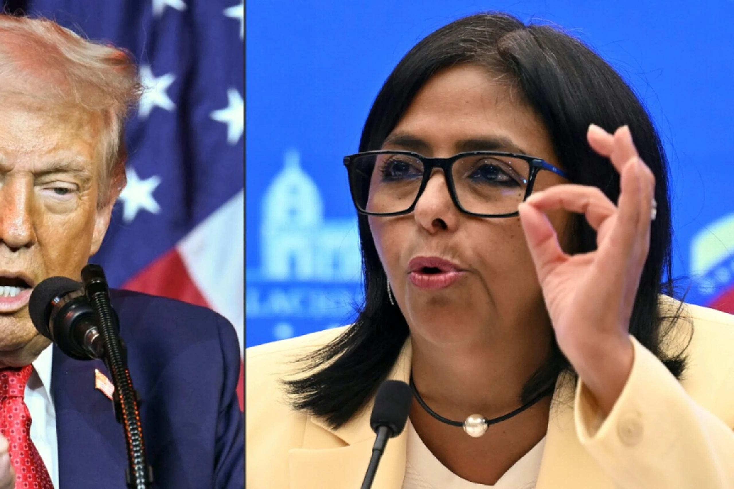 Trump und die Präsidentin von Venezuela Delcy Rodriguez