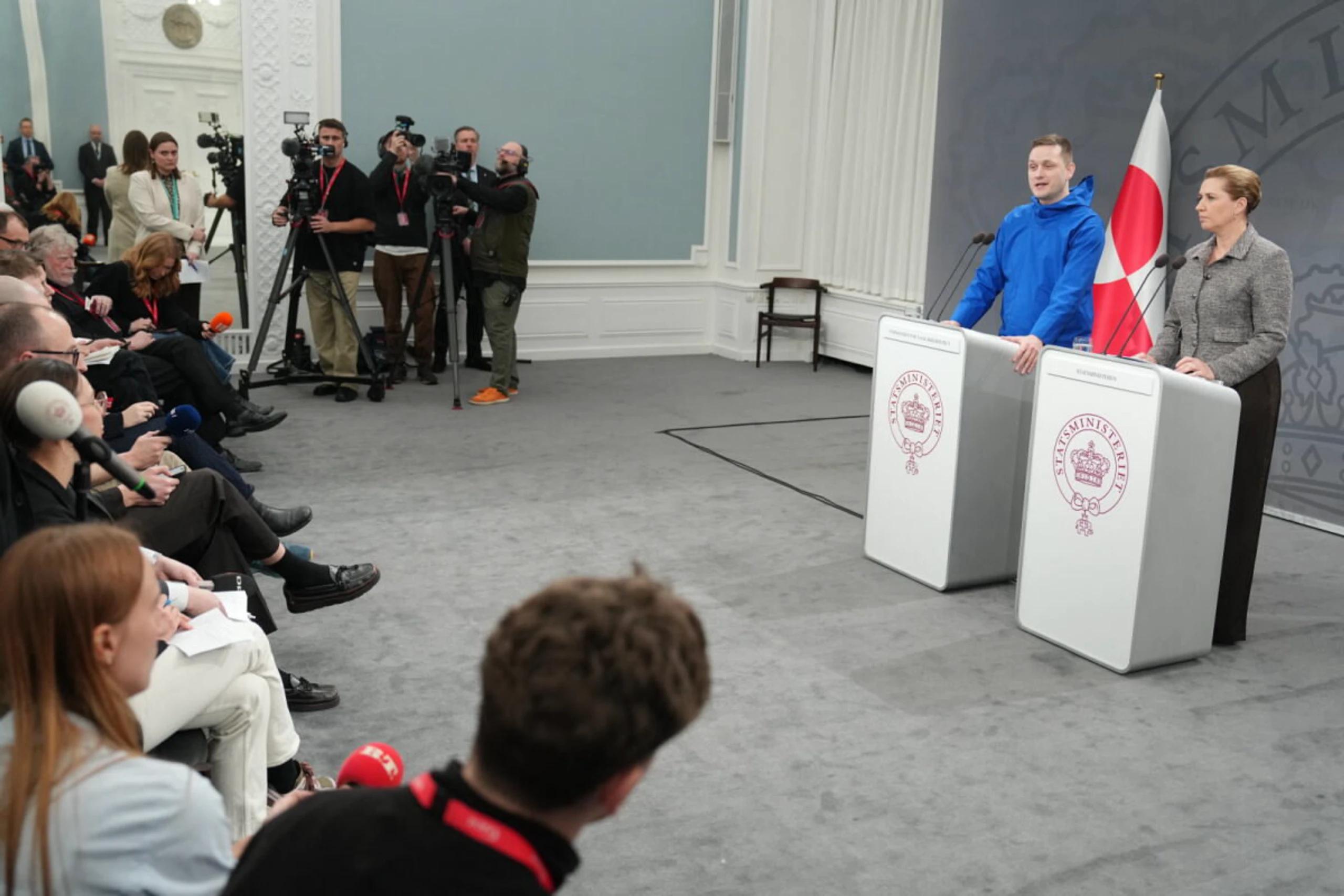 Gemeinsame Pressekonferenz von Nielsen und Frederiksen in Kopenhagen