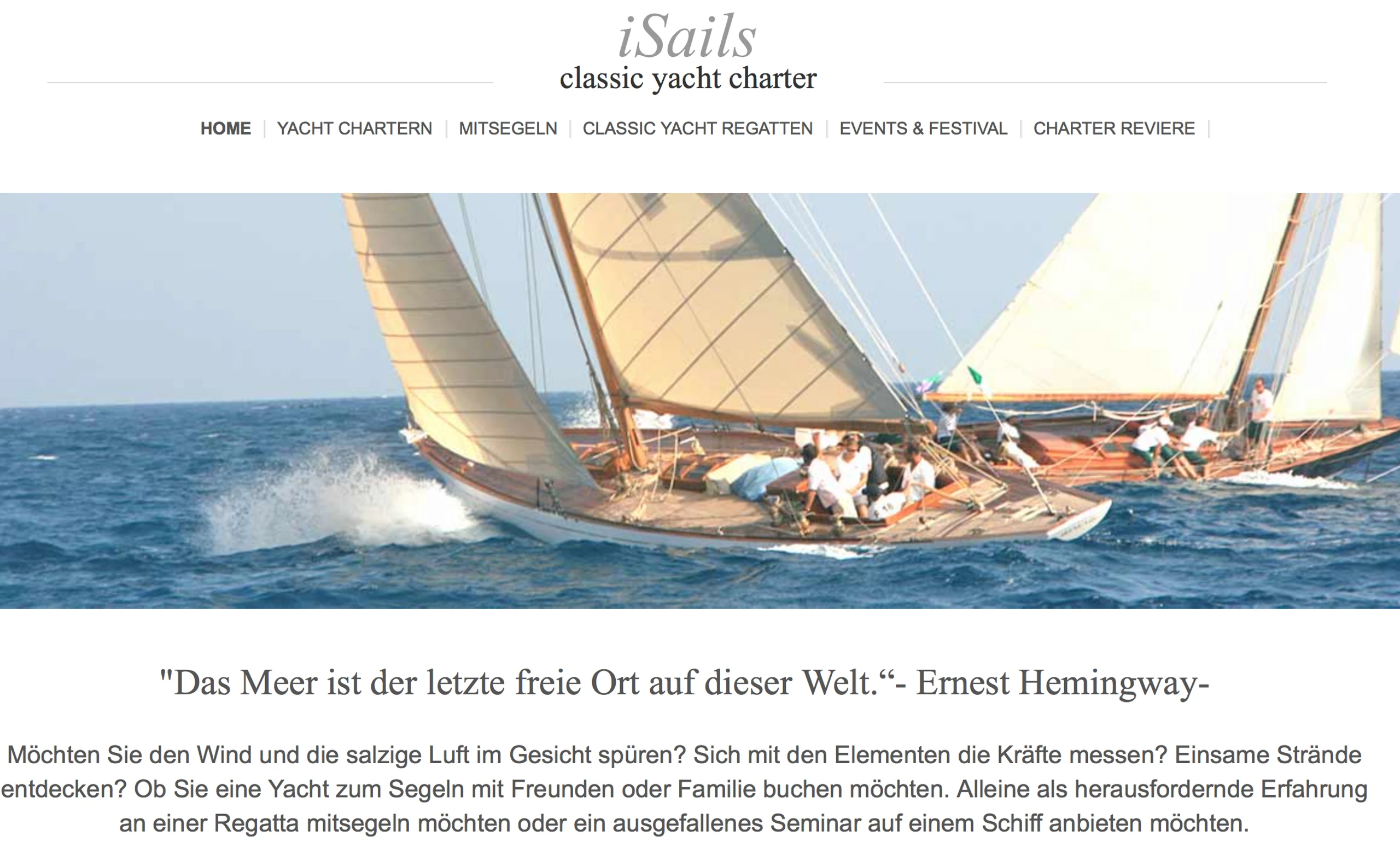 iSails Classic Yacht Charter
