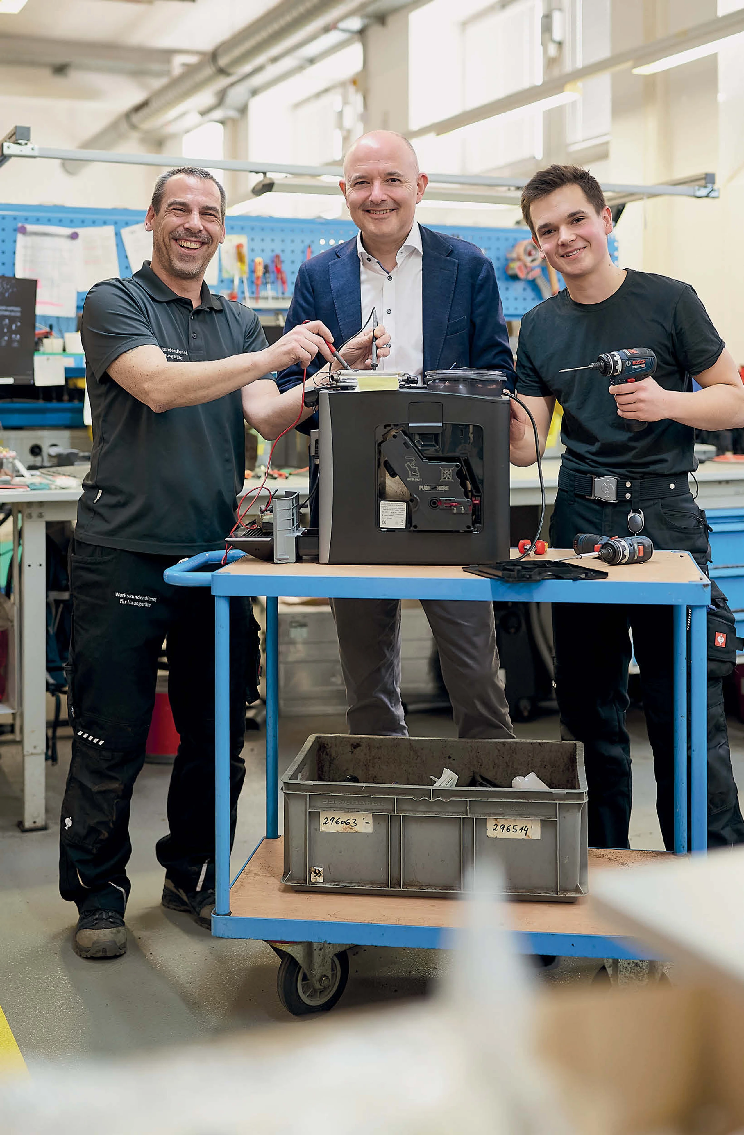 Blick in die Kleingeräte-Werkstatt von BSH Hausgeräte in Wien