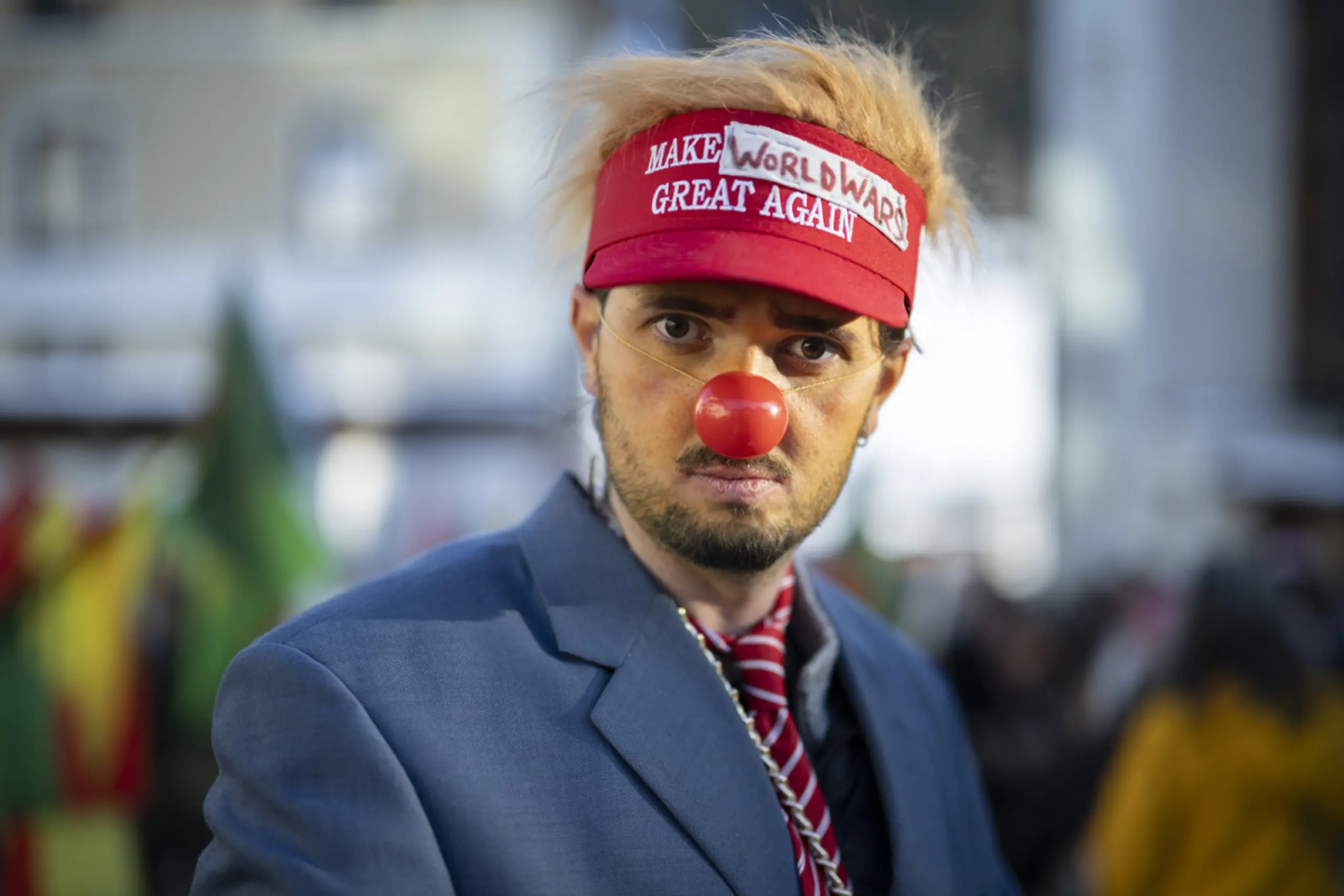 Protest gegen Trump in Davos