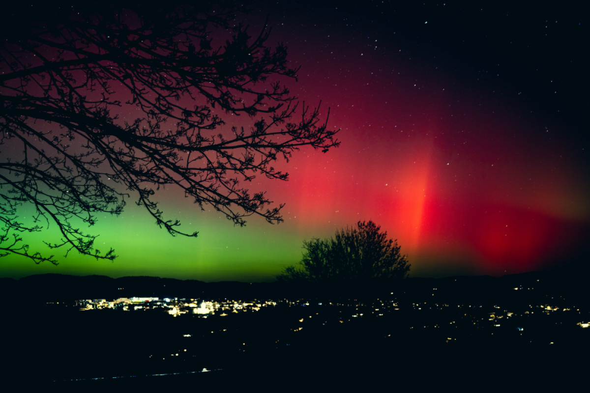   Unglaubliches Polarlicht  über Österreich