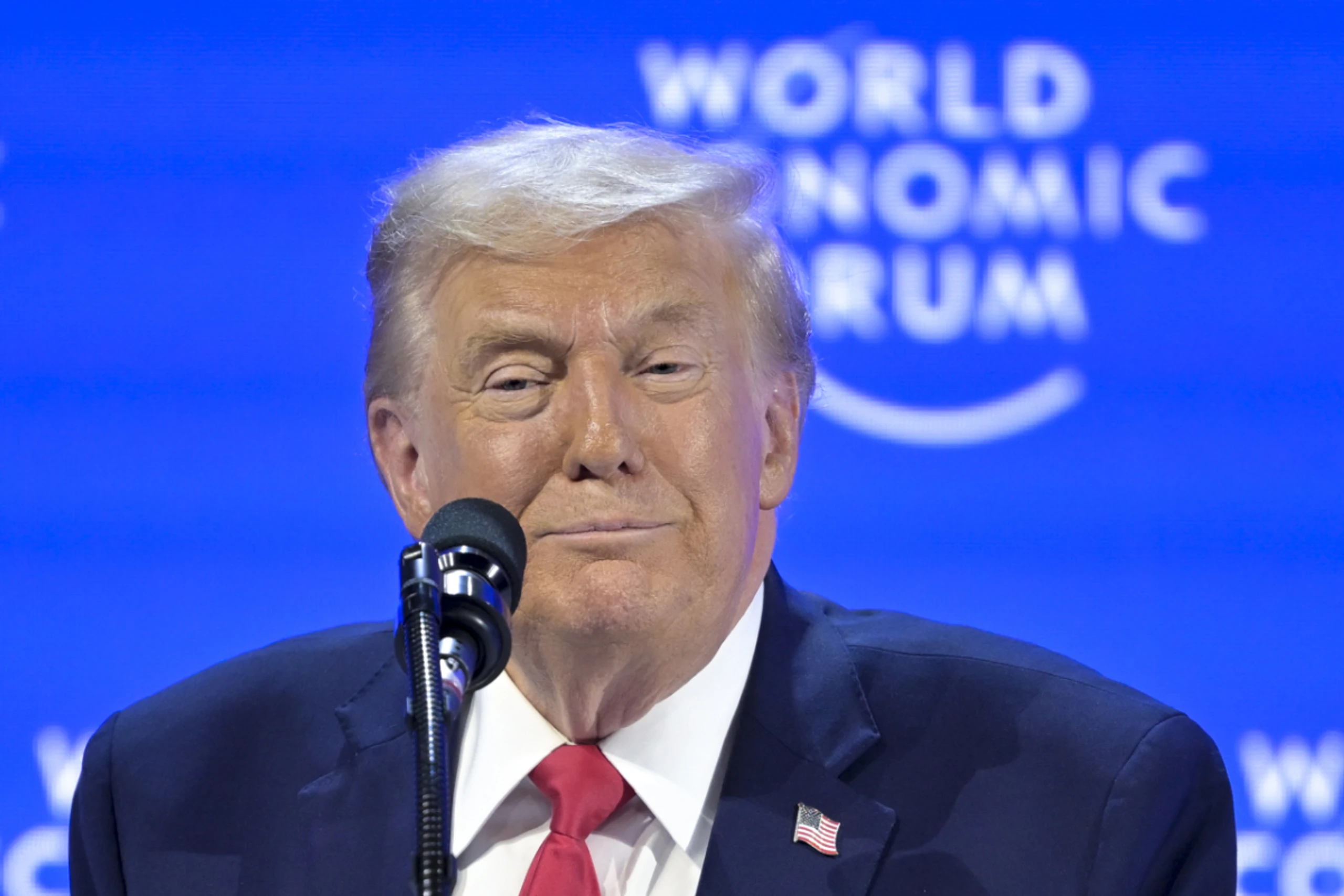 Trump bei seiner mit Spannung erwarteten Rede in Davos