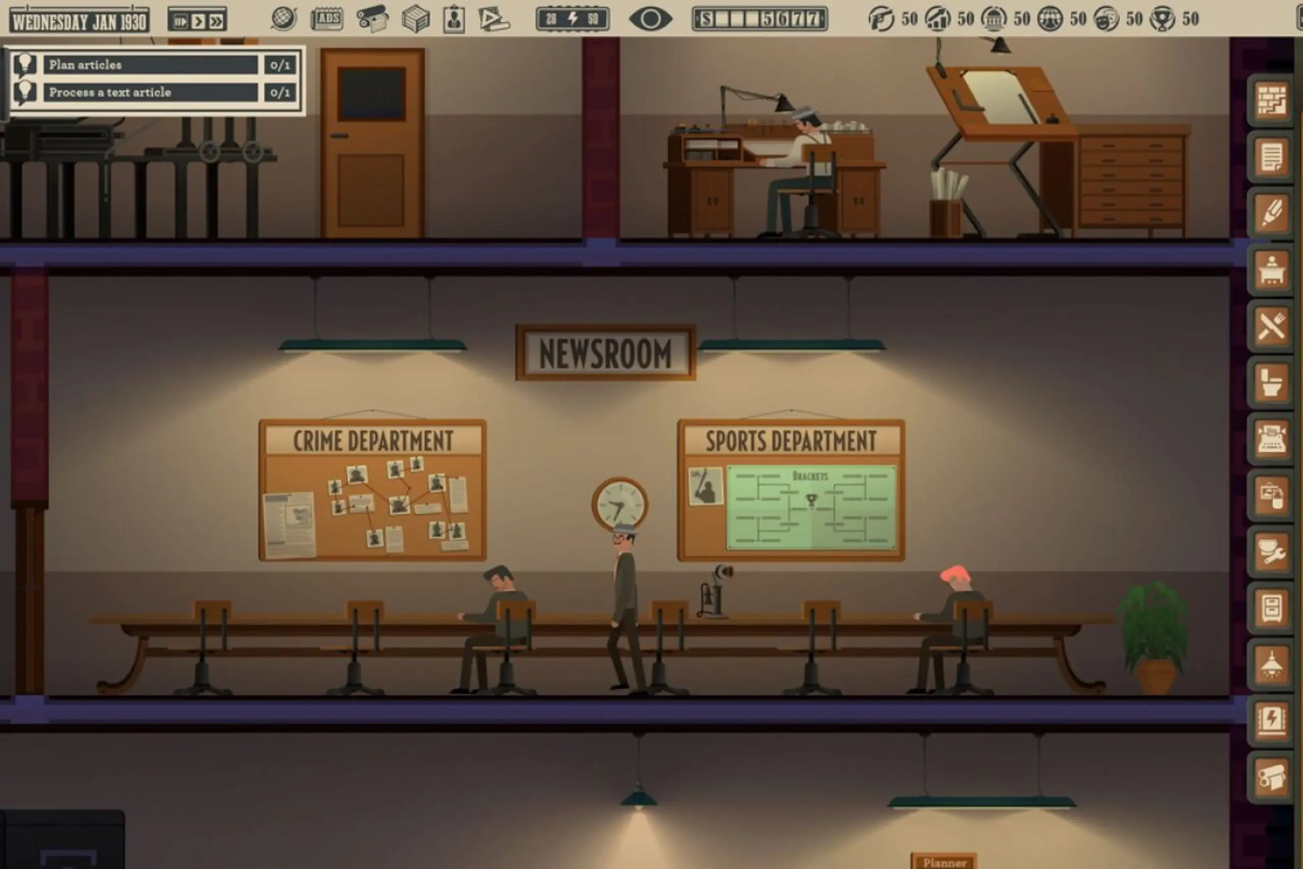 Blattmacher bei der Arbeit im Newsroom