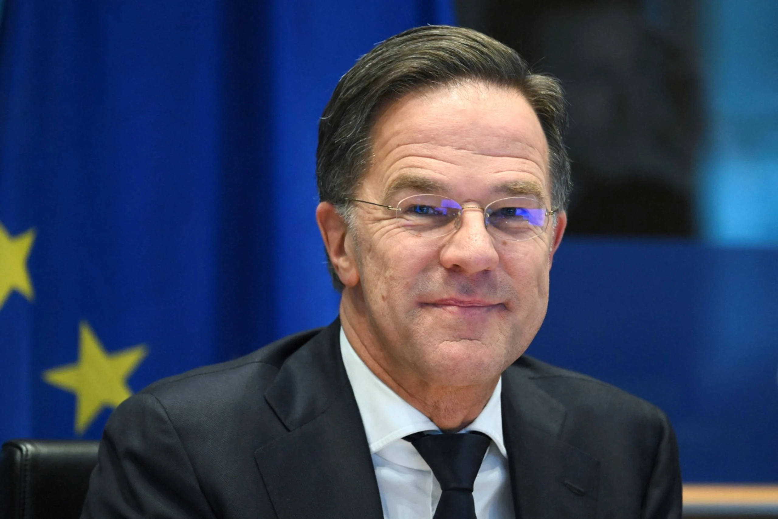 NATO-Generalsekretär Mark Rutte im Europaparlament in Brüssel