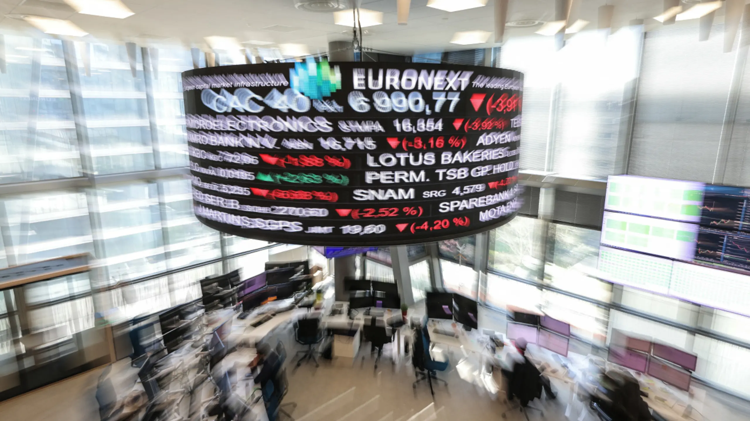 © APA/APA/AFP/THOMAS SAMSON Euro-Stoxx-50 gewann zu Mittag 0,26 Prozent