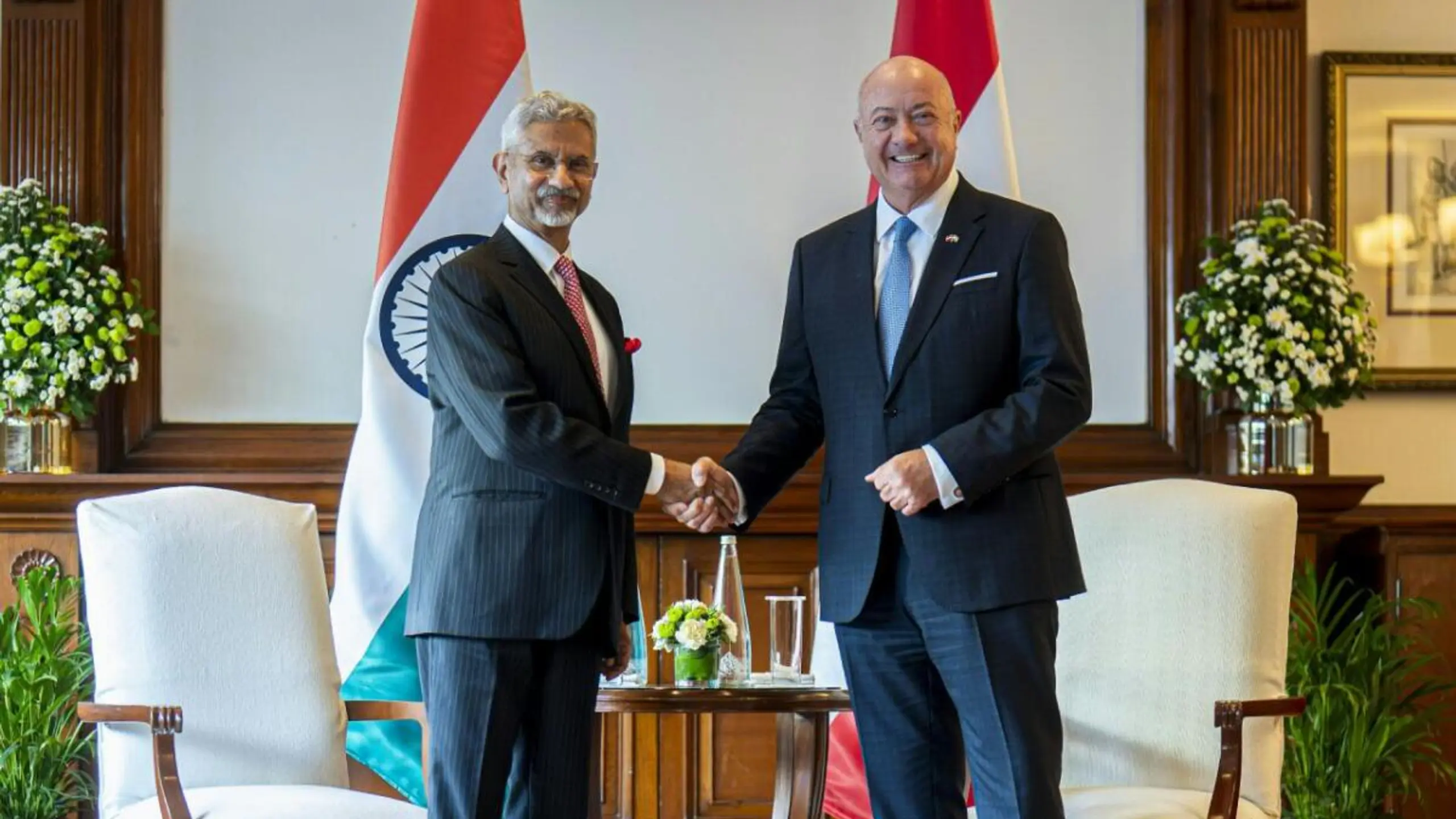 © BKA, FLORIAN SCHRÖTTER, Apa Stocker traf zum Auftakt seiner Indien-Reise Außenminister Jaishankar