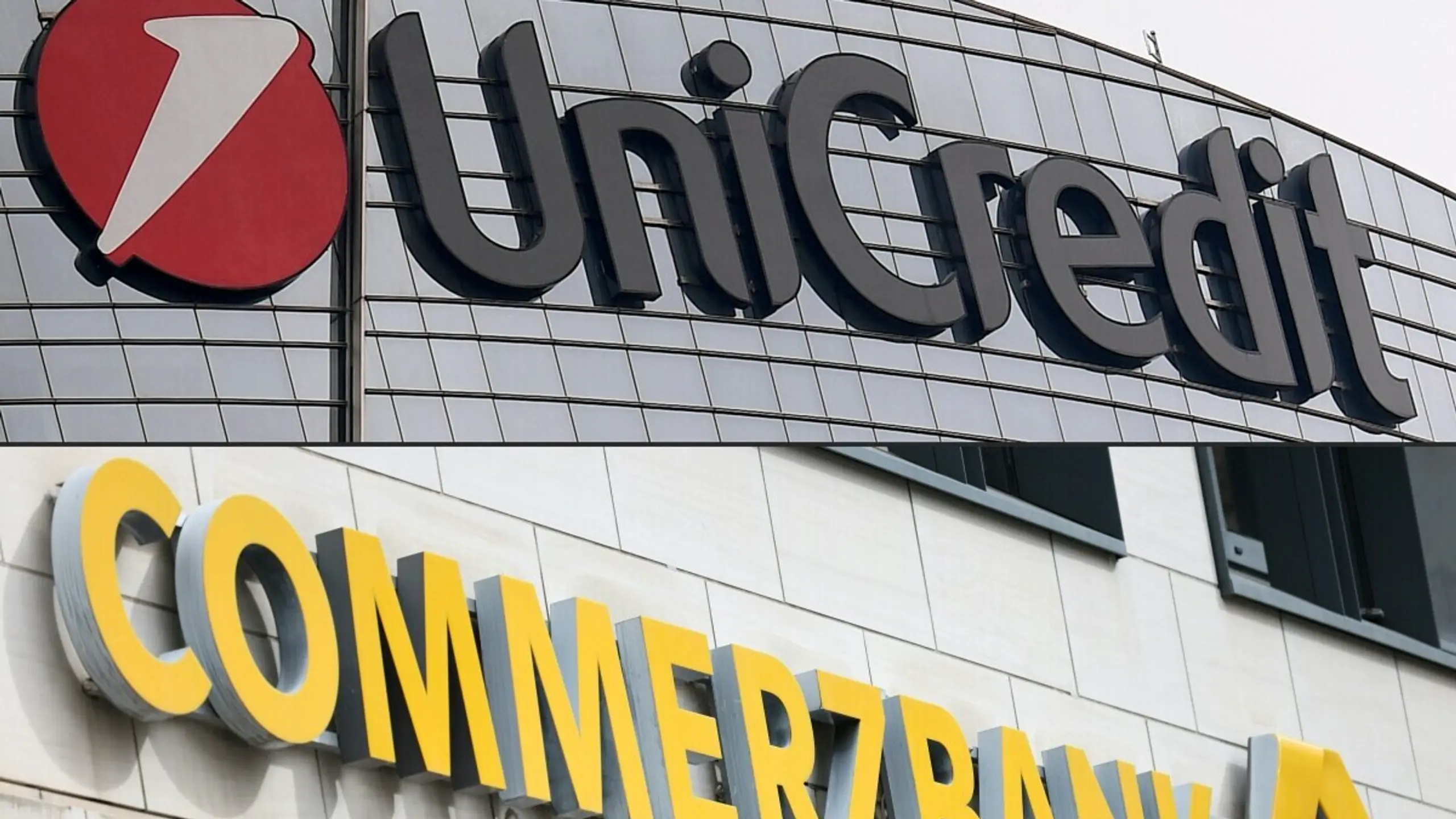 © AFP, DANIEL ROLAND, MARCO BERTORELLO, Apa Für jede Commerzbank-Aktie 0,485 neue Unicredit-Aktien