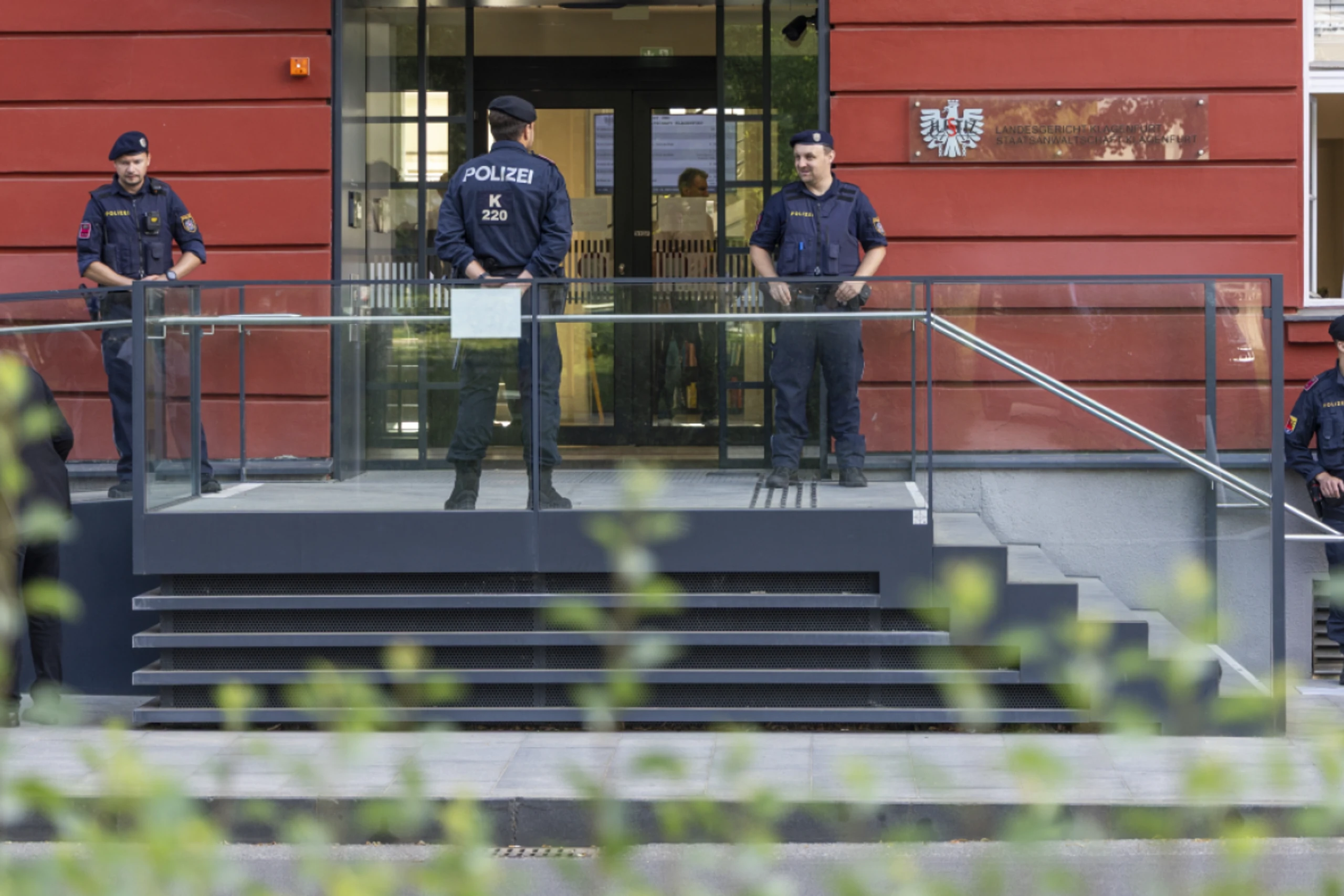 Strenge Sicherheitsvorkehrungen herrschten beim Prozess in Klagenfurt
