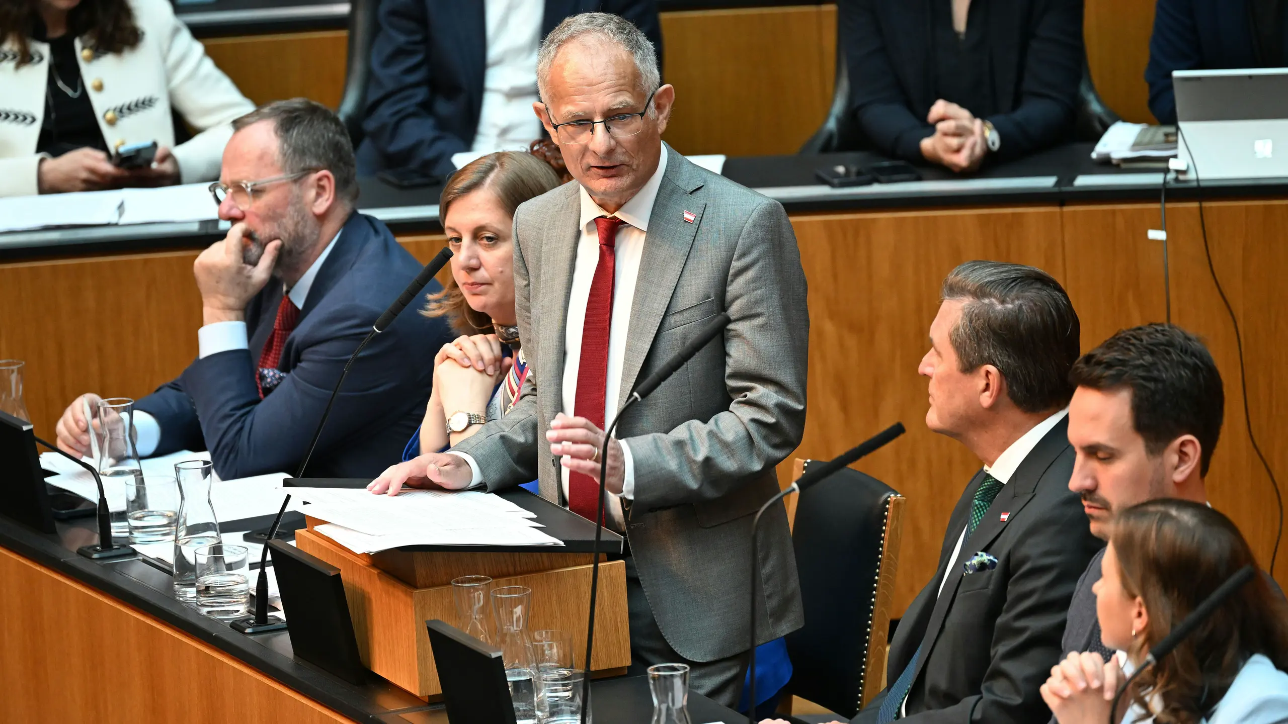 © APA/Helmut Fohringer Finanzminister Markus Marterbauer (SPÖ) bei der Budgetrede