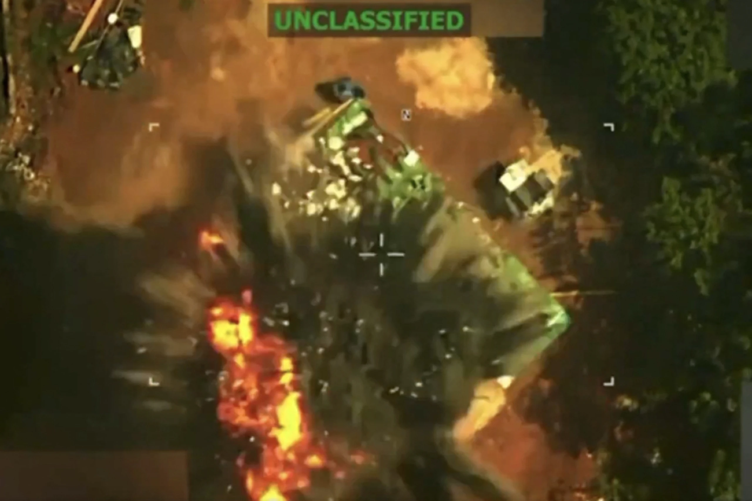 Trump postete Video von Gebäude und Explosion