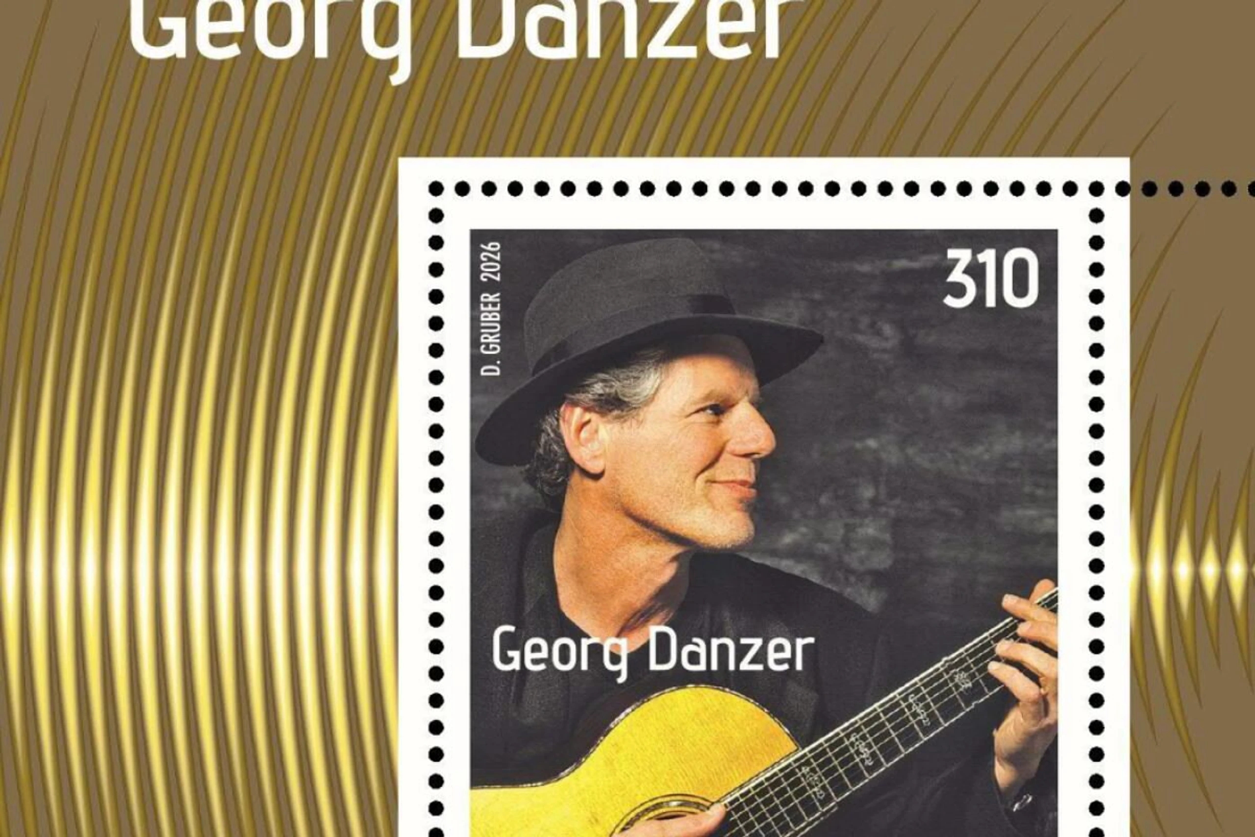 Neuer Goldjunge der Post: Sonderbriefmarke zum  80er von Georg Danzer